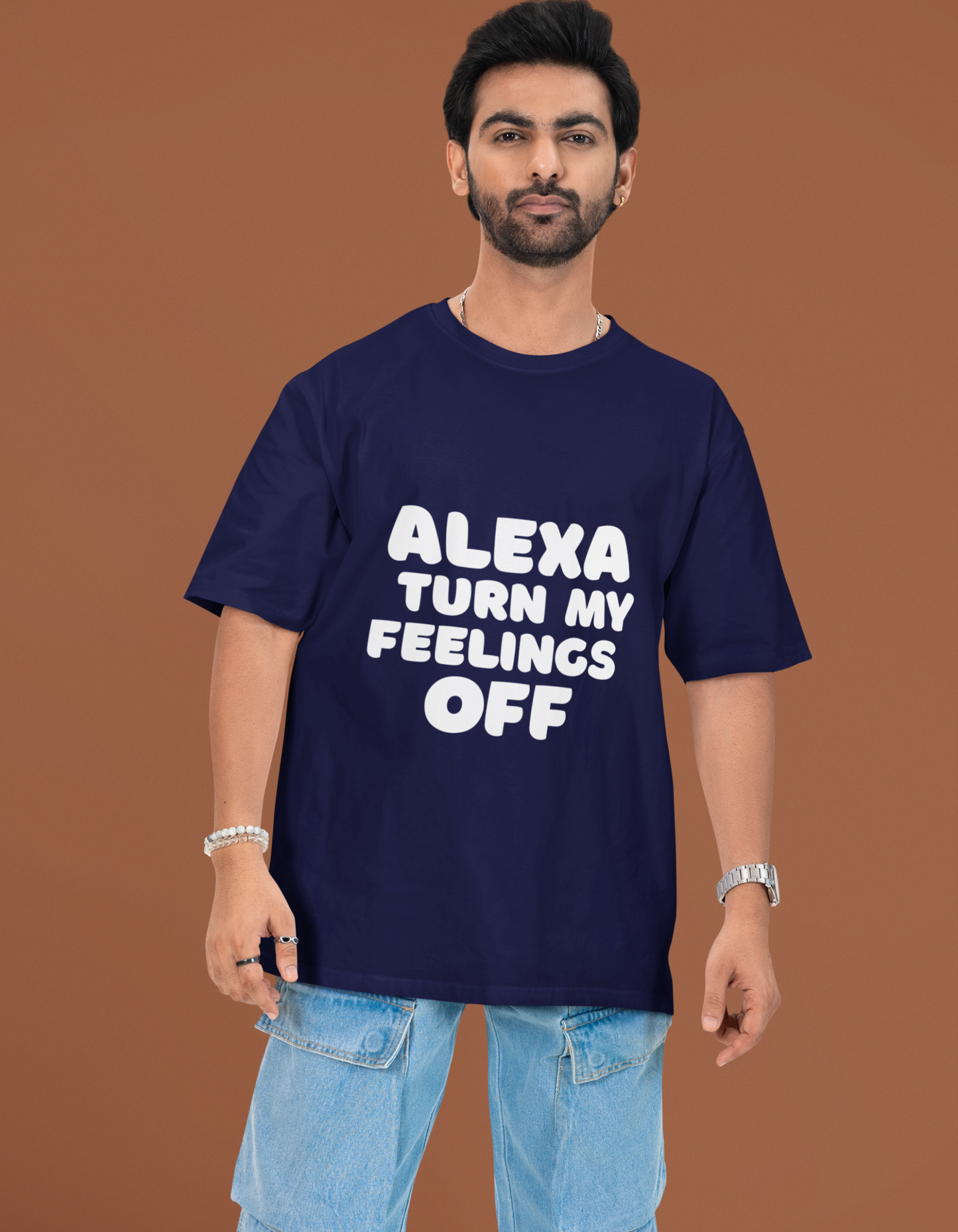 Alexa, Turn My Feelings Off Oversized T-Shirt for Men