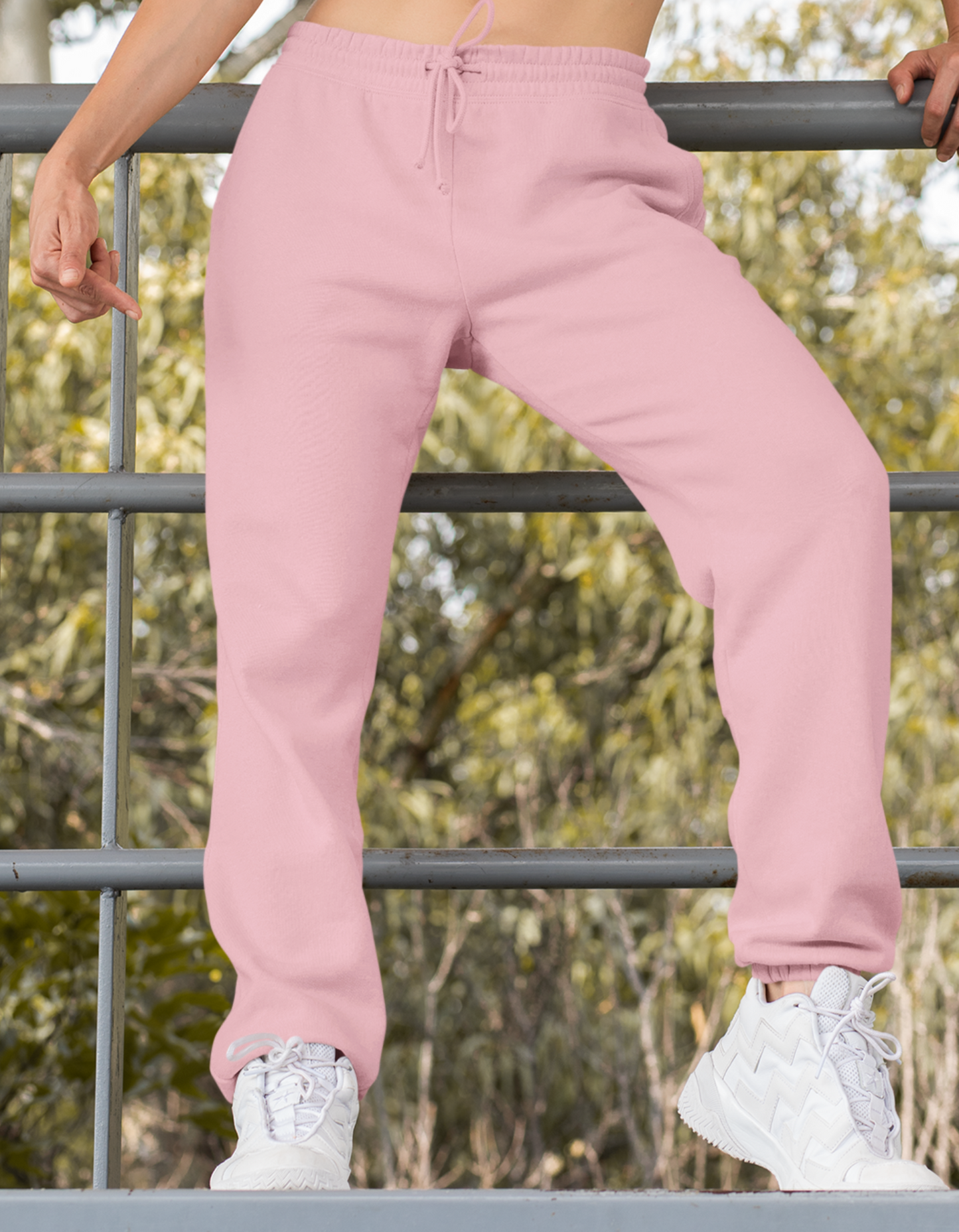 Light Baby Pink Joggers for Women