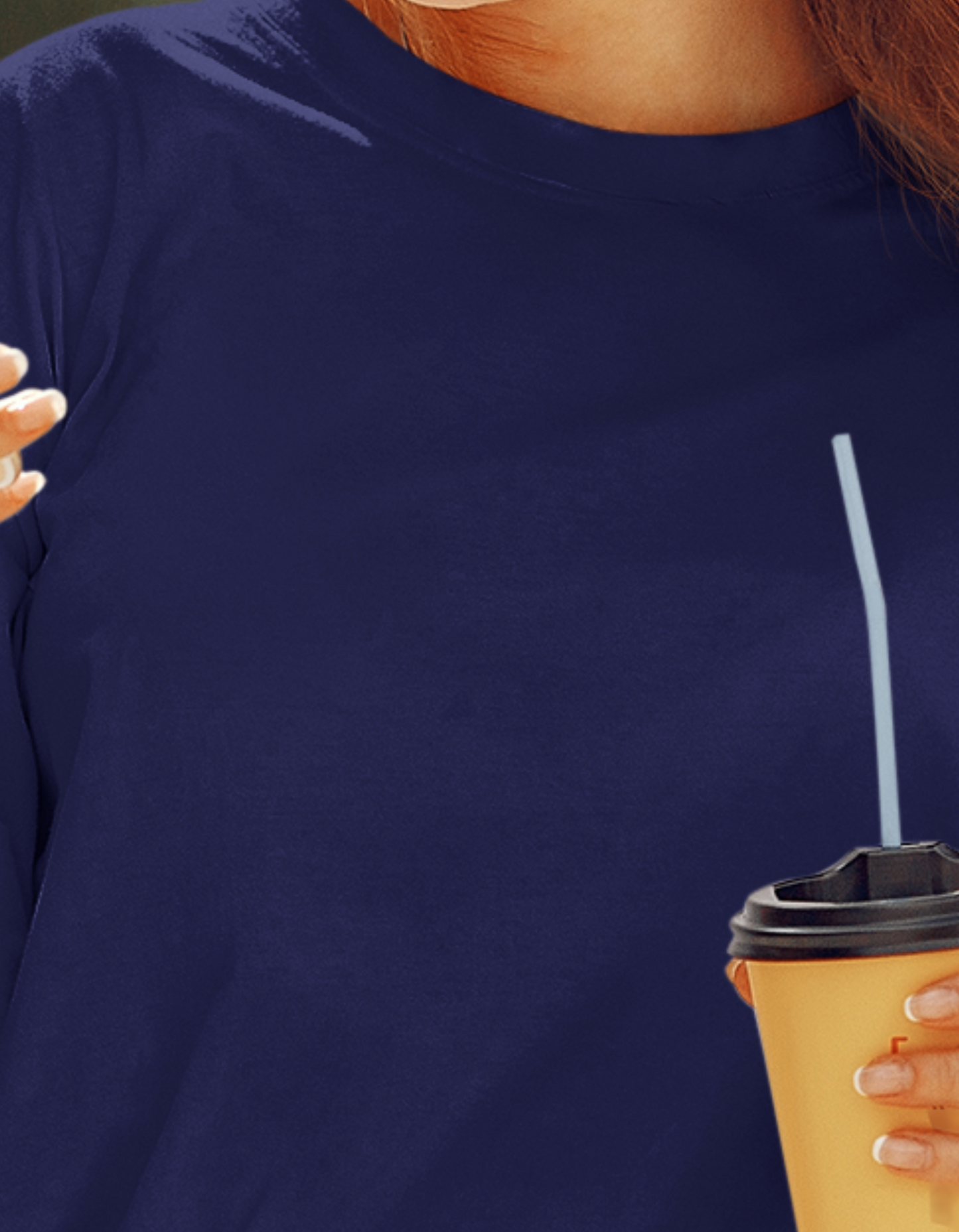 Oversized Plain Navy Blue T-Shirt for WomenOversized Plain Navy Blue T-Shirt for Women