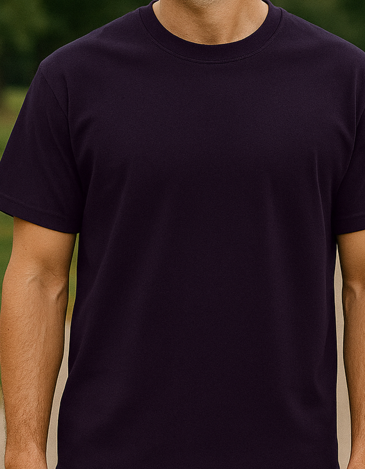 Purple Flex Plain T-Shirt for Men