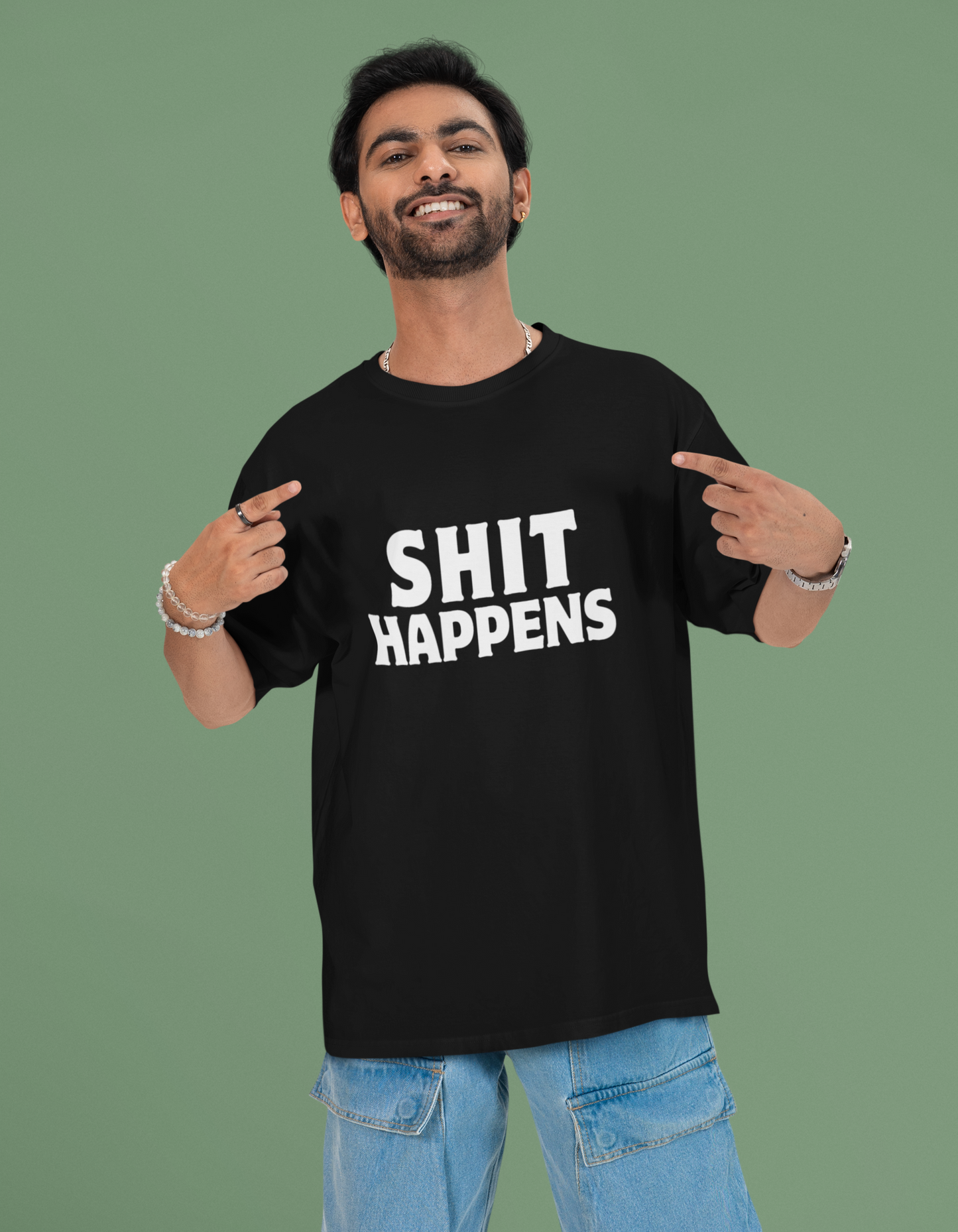 SHIT Happens Oversized T-Shirt for Men