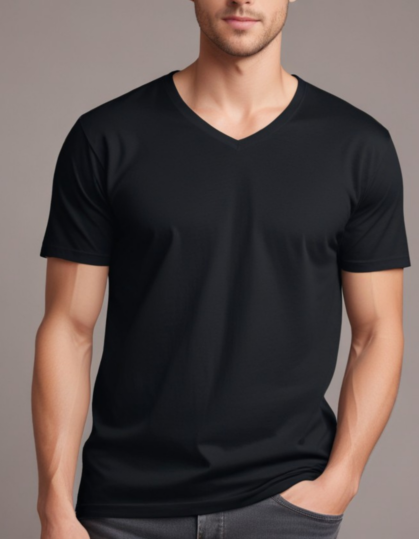 Black V-Neck T-Shirts For Men
