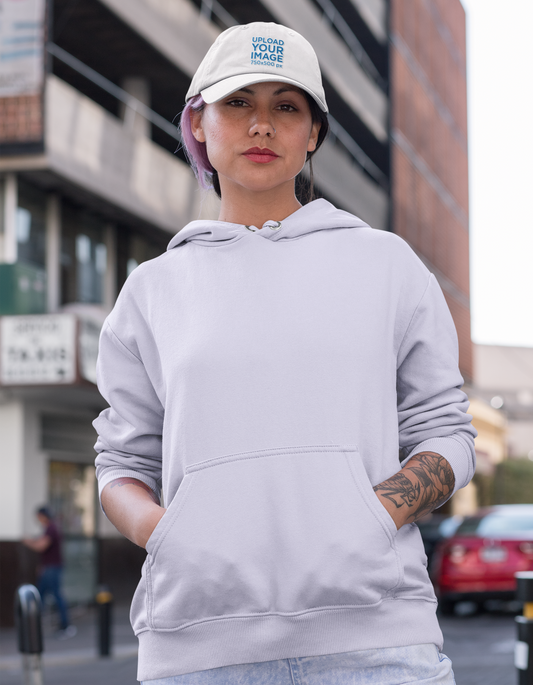 Lavender Oversized Hooded Sweatshirt for Women