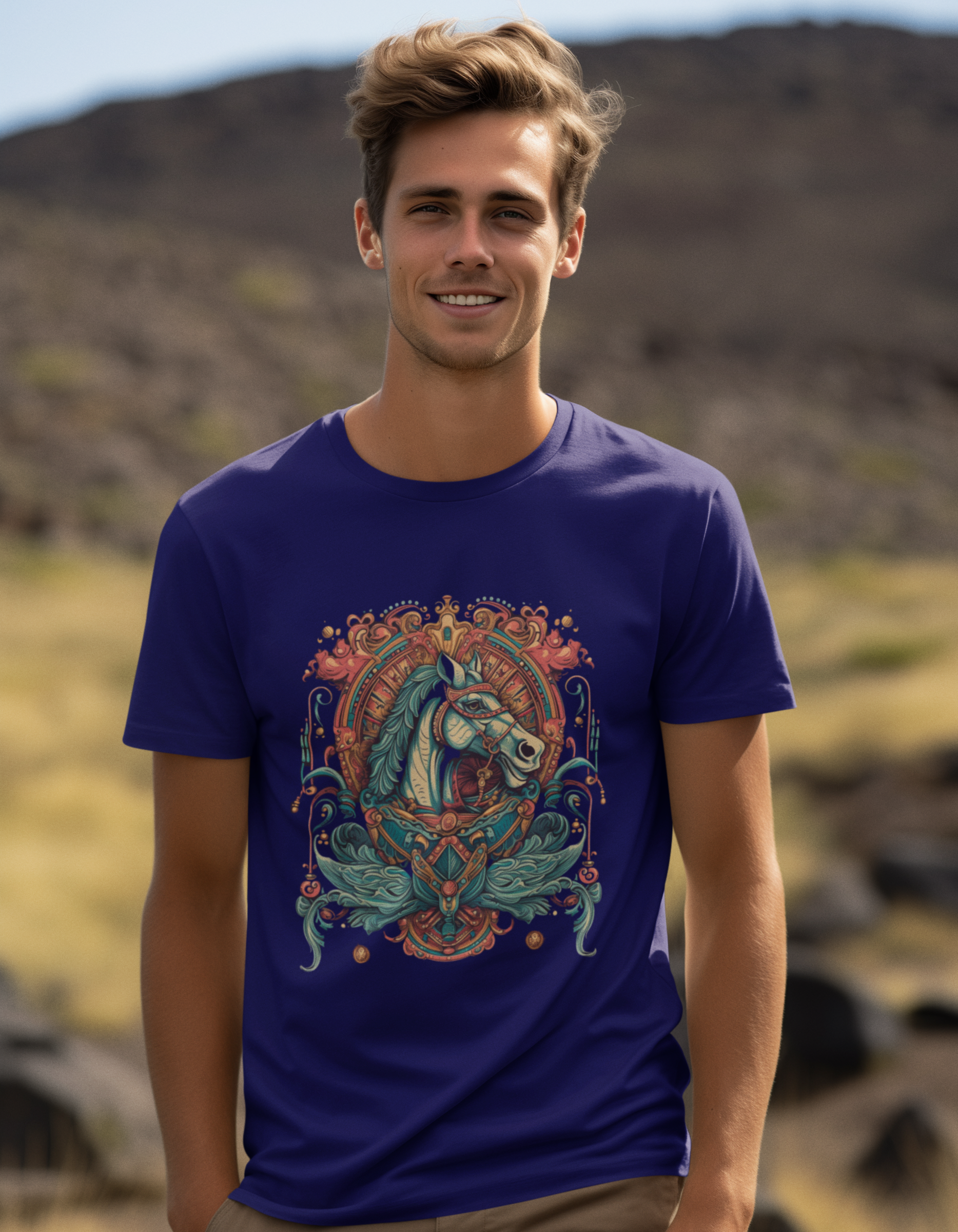 Antique Carousel T-Shirts for Men