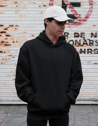 Black Oversized Hooded Sweatshirt for Men