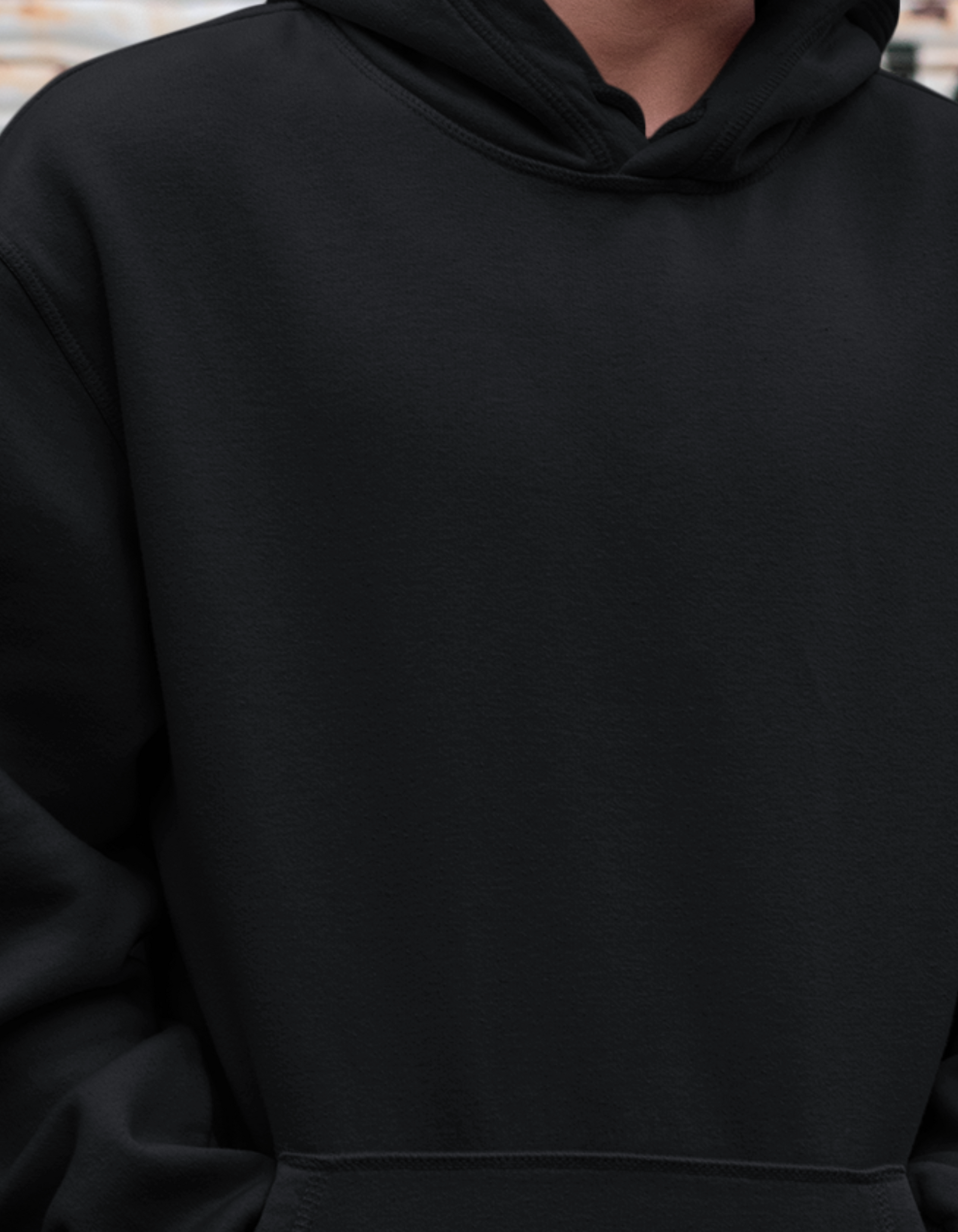 Black Oversized Hooded Sweatshirt for Men