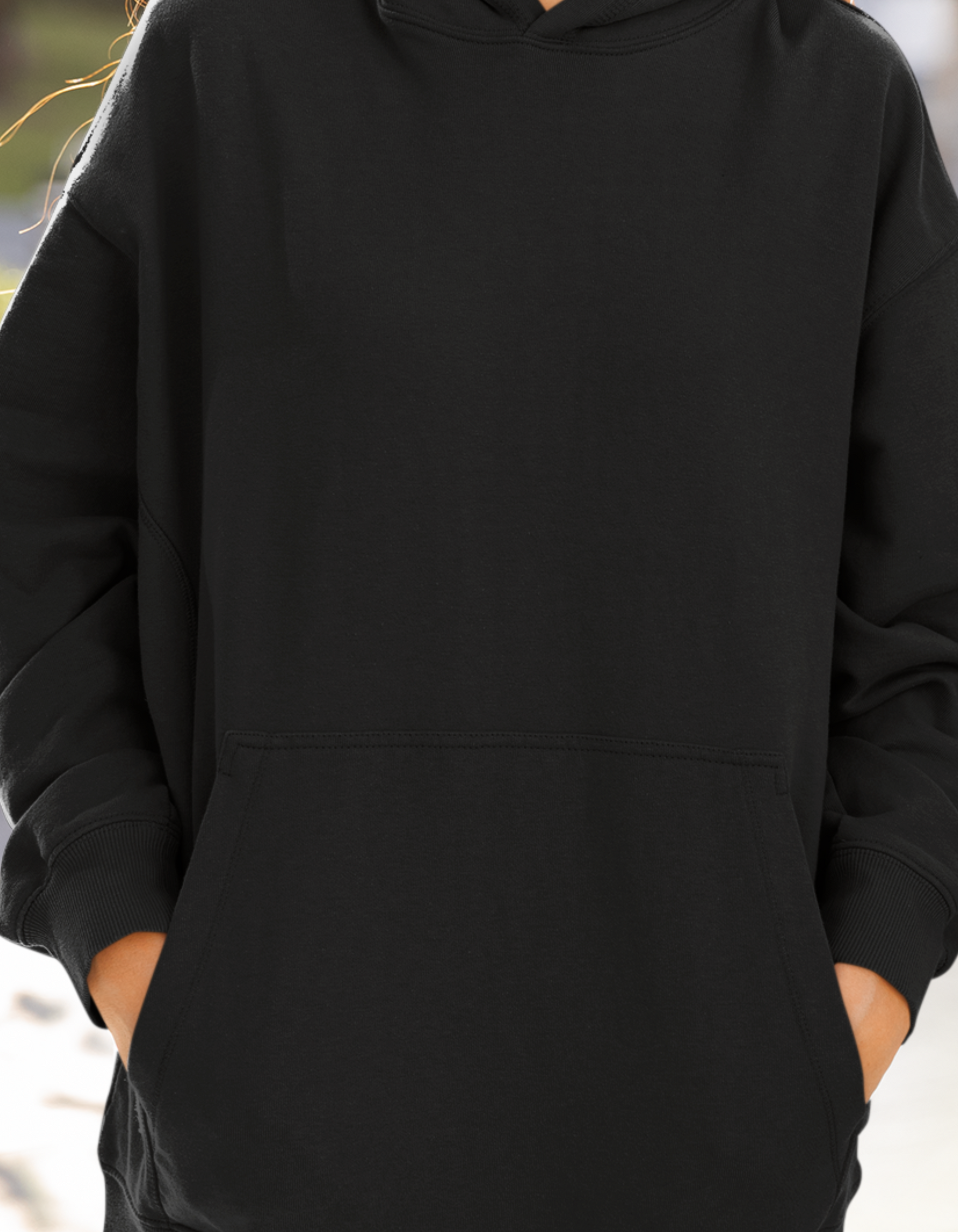 Black Oversized Hooded Sweatshirt for Women