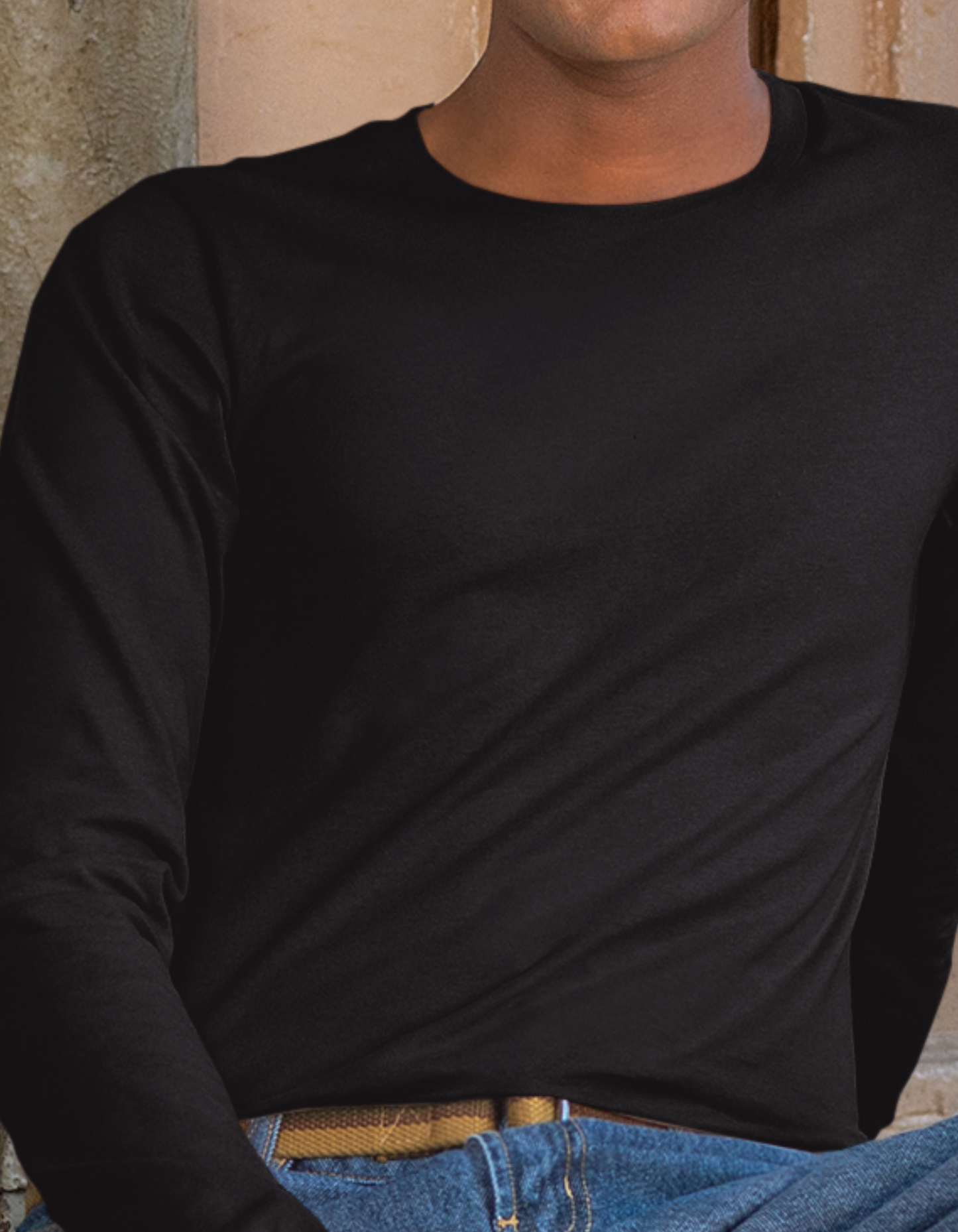 Black Full-Sleeve T-shirts for Men