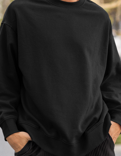 Oversized Black Sweatshirt for Men