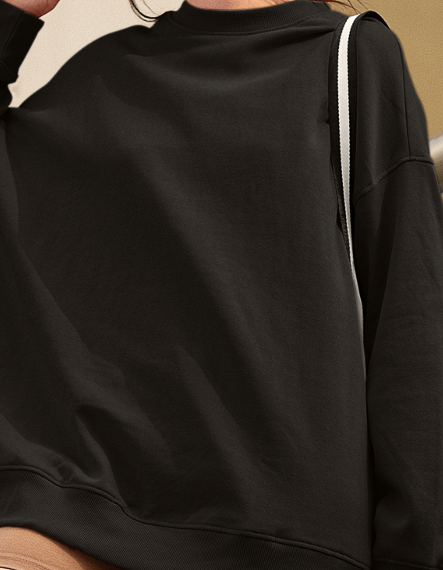 Oversized Black Sweatshirt for Women