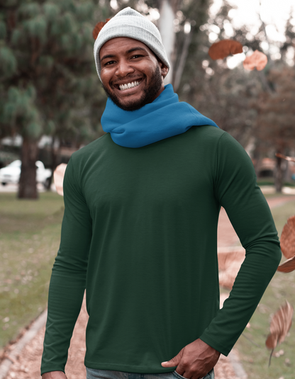 Bottle Green Full-Sleeve T-Shirt for Men