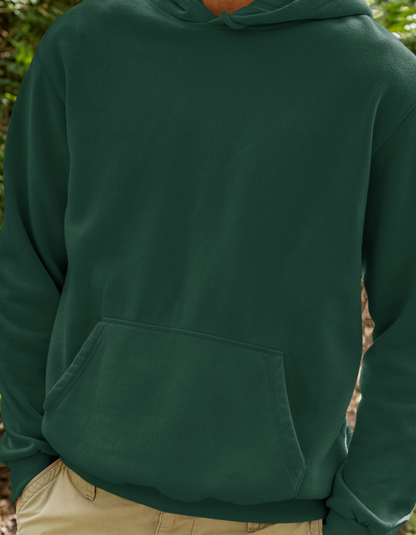 Bottle Green Hooded Sweatshirt for Men