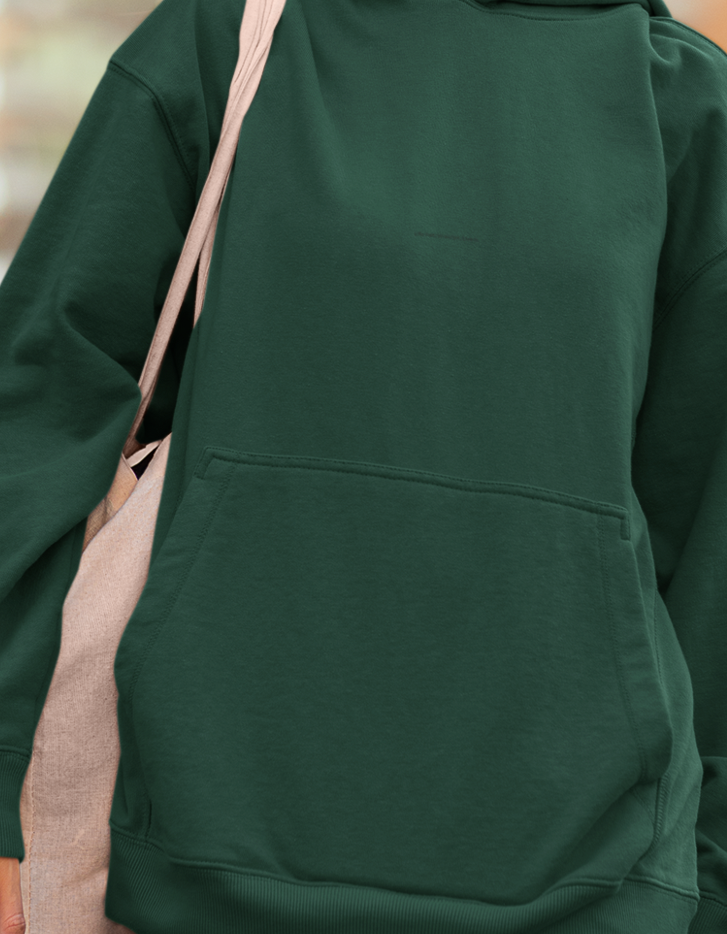 Bottle Green Oversized Hooded Sweatshirt for Women