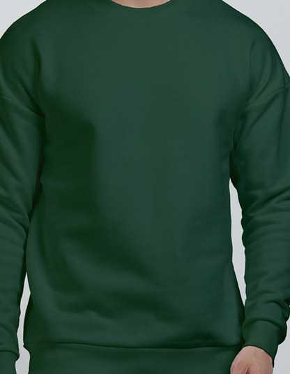 Oversized Bottle Green Sweatshirts for Men