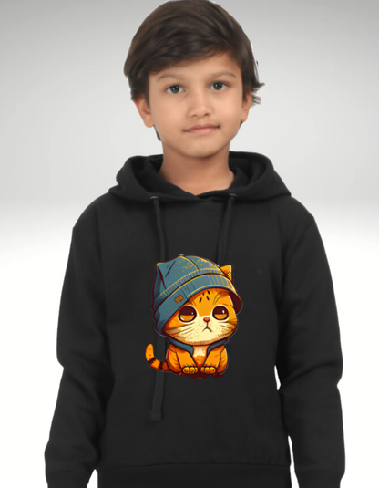 Cat Hooded Sweatshirt for Boys