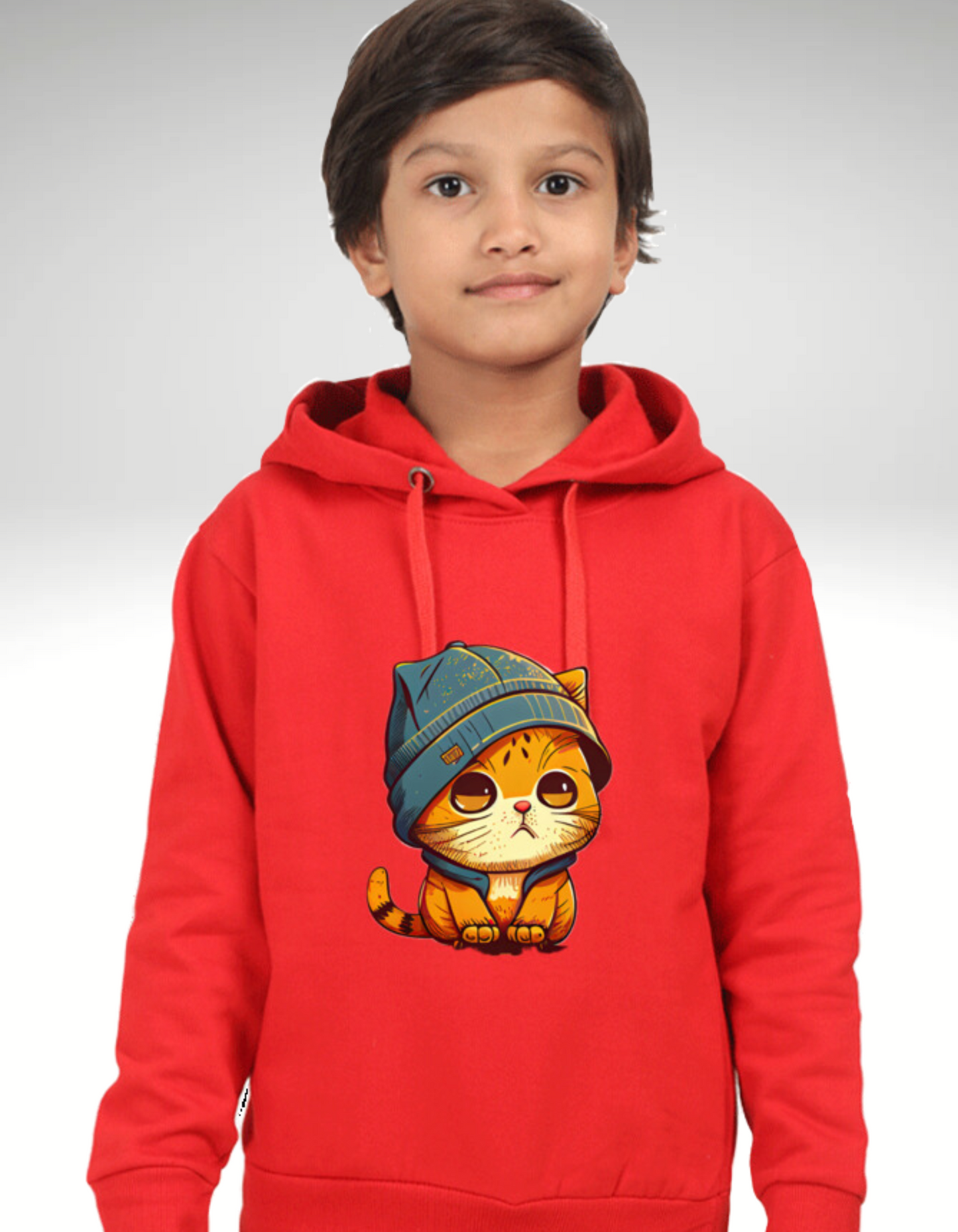 Cat Hooded Sweatshirt for Boys