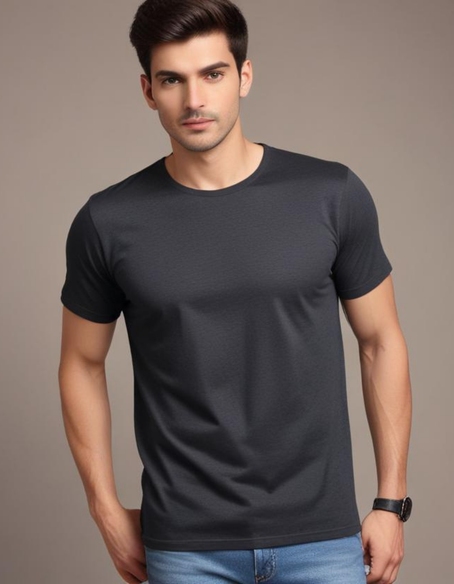 Charcoal Melange T-Shirts for Men Online