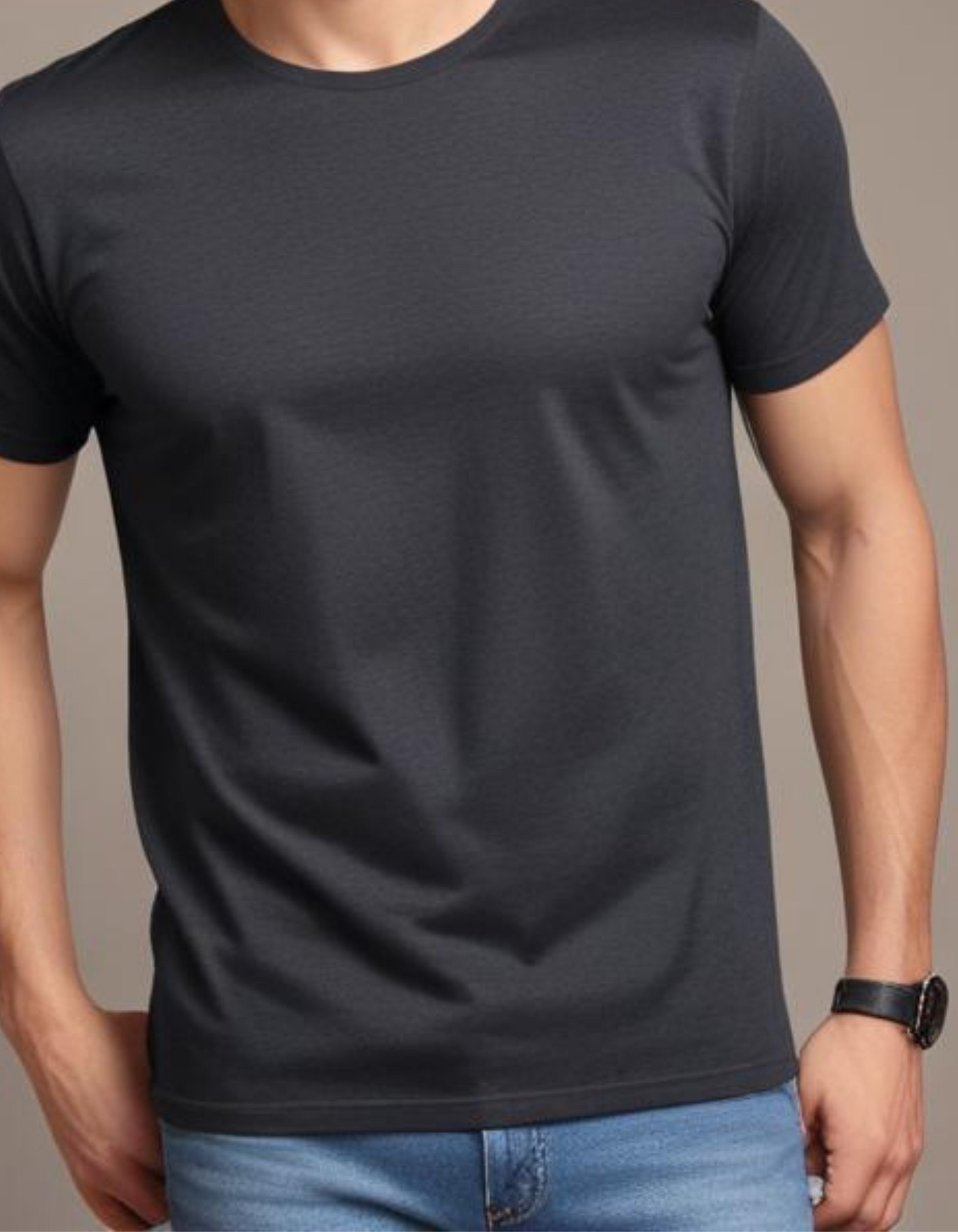 Charcoal Melange T-Shirts for Men