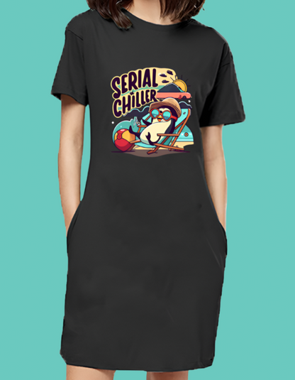 Serial Chiller T-Shirt Dresses for Women