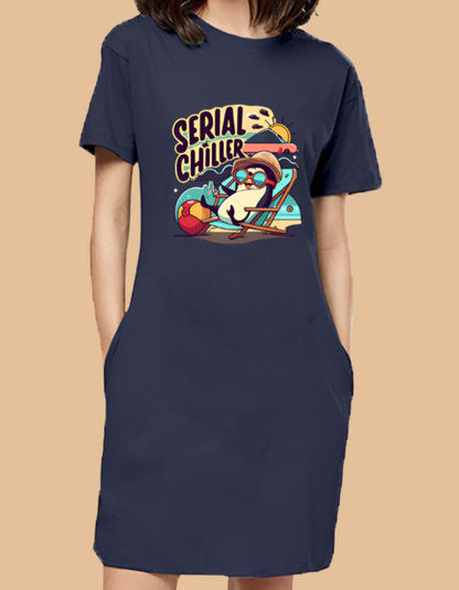 Serial Chiller T-Shirt Dresses for Women