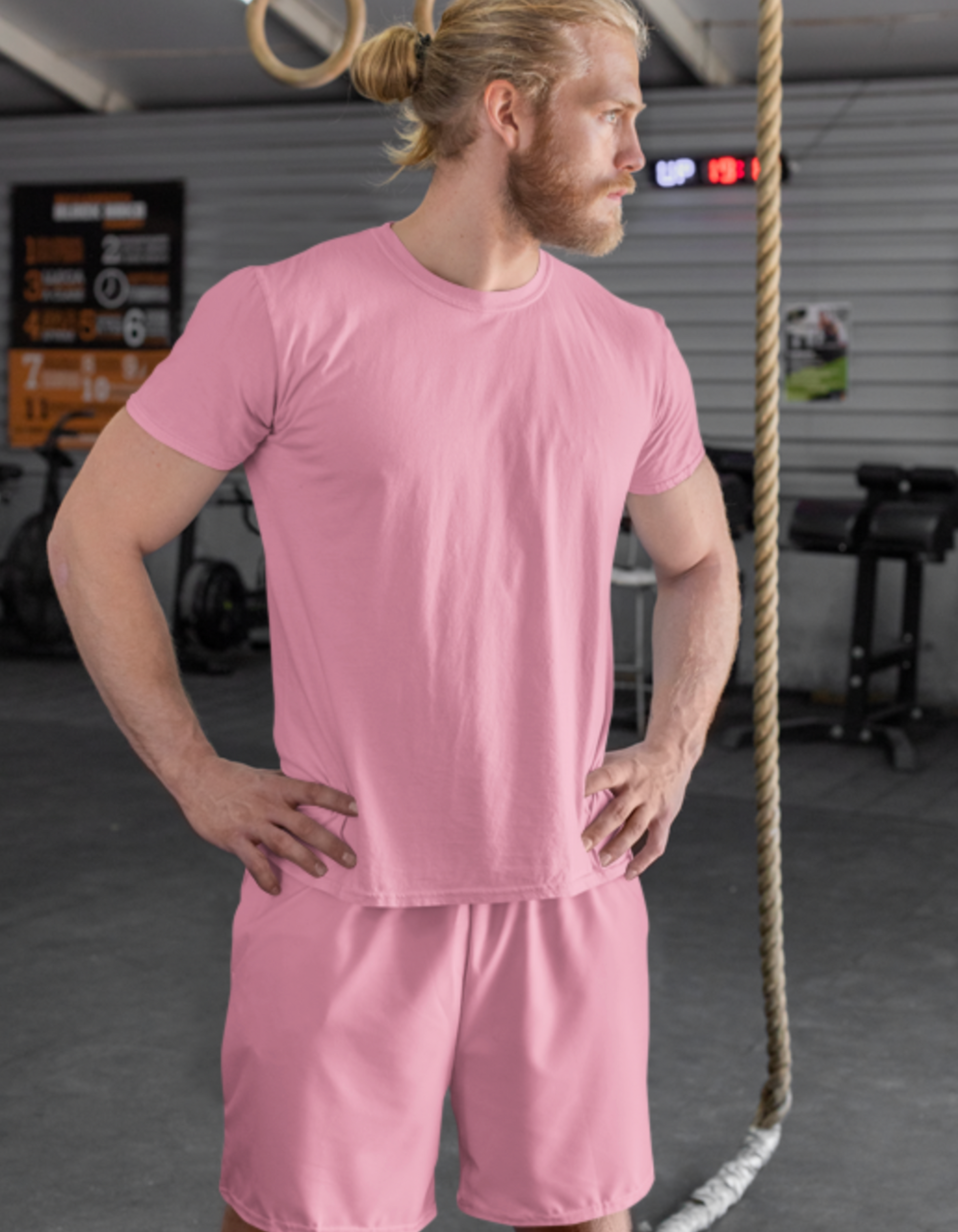 Flamingo Pink Terry Oversized T-Shirt Co-ord Set