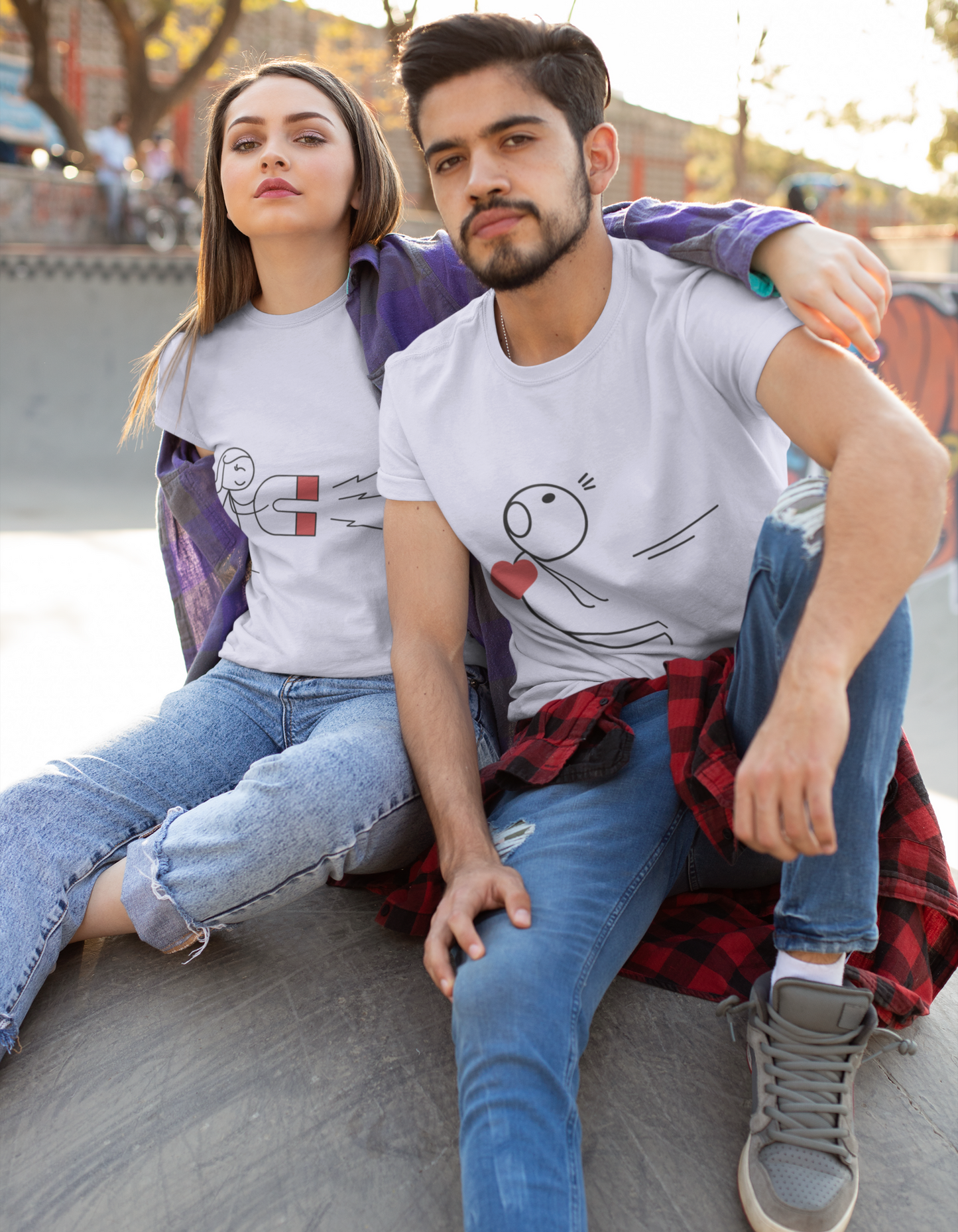 Love Magnet Couple T-Shirts