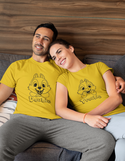 Chip and Dale Double Trouble Couple T-Shirts