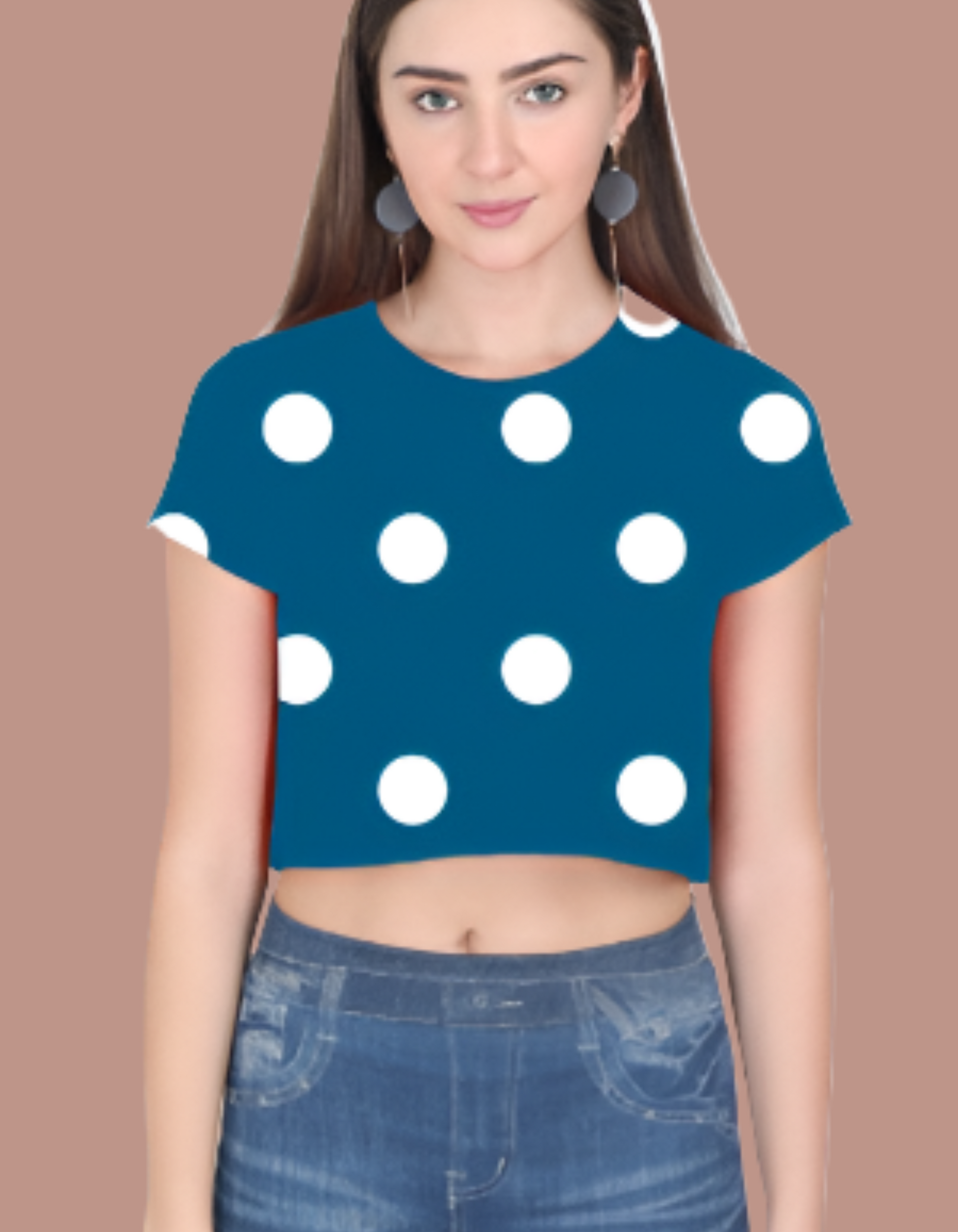 Polka dot Crop Tops for Women