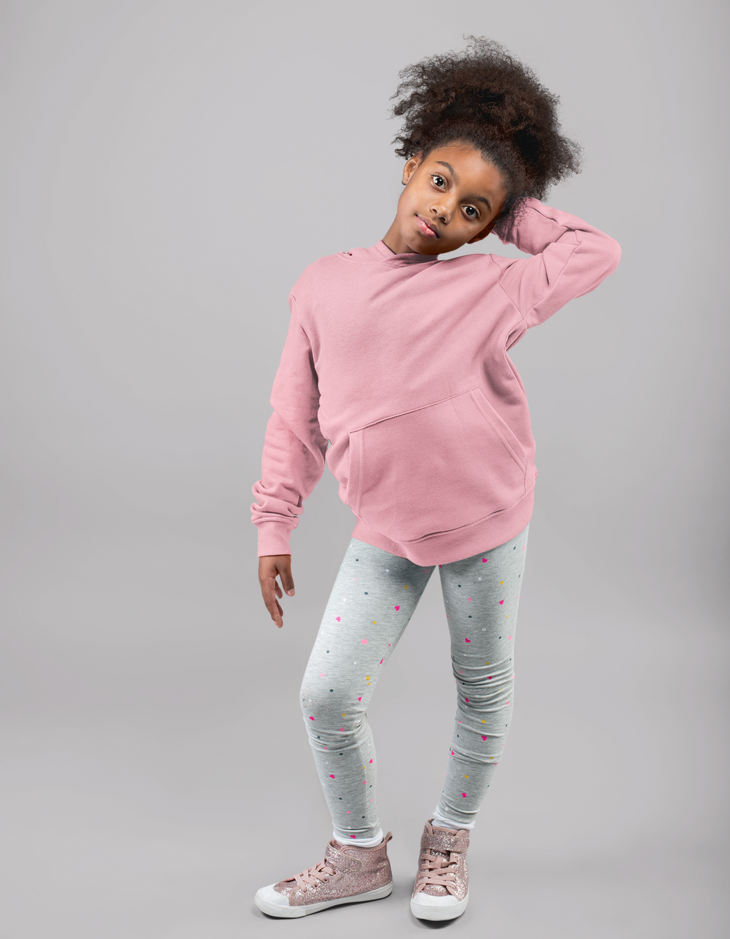 Baby Pink Hooded Sweatshirt for Girls