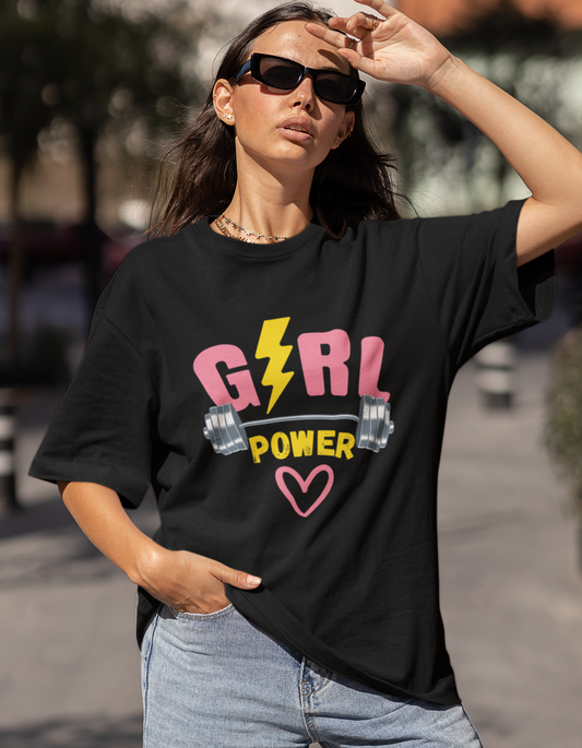 Girl Power Oversized T-Shirts for Women