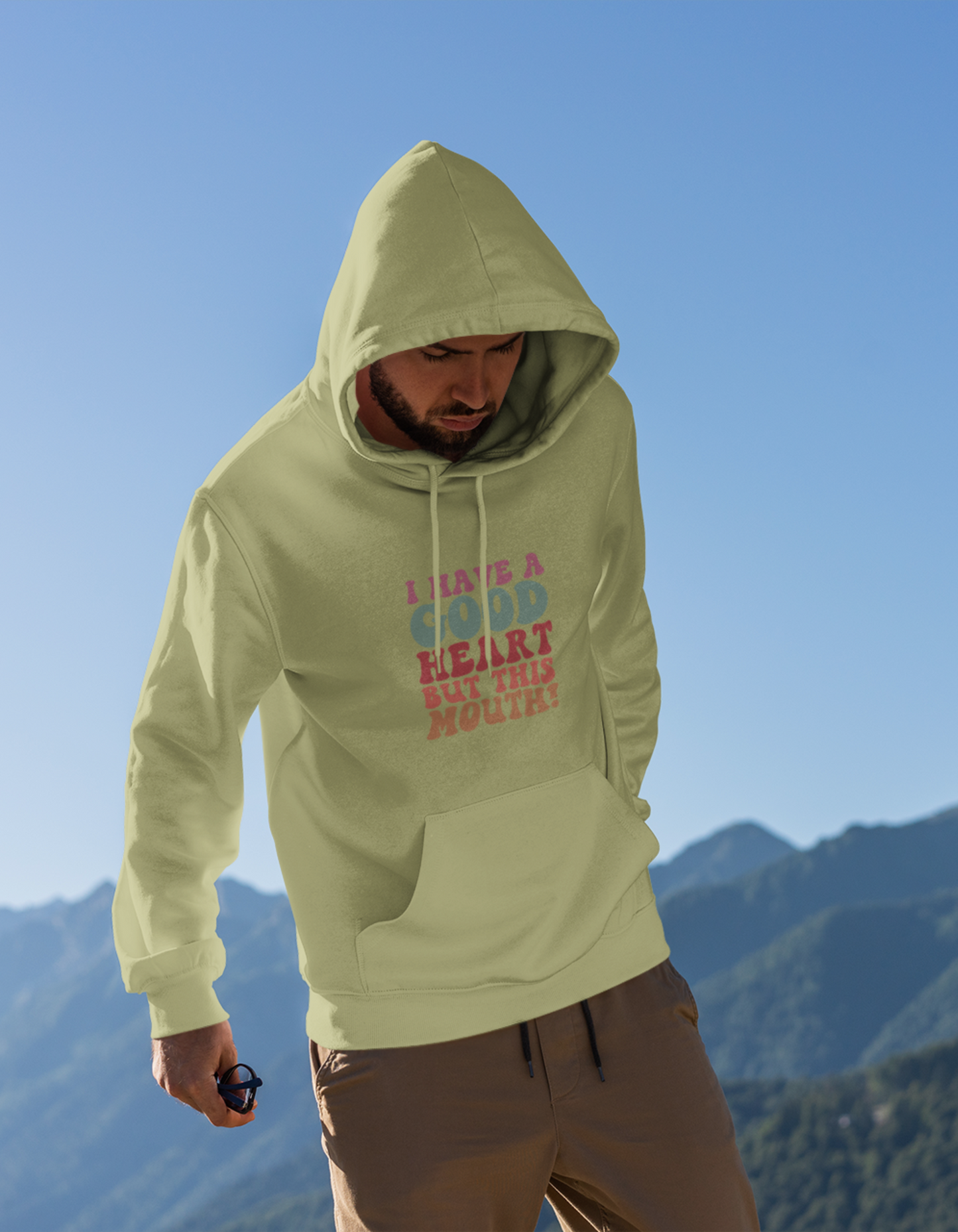 I Have A Good Heart But This Mouth Hooded Sweatshirts for Men