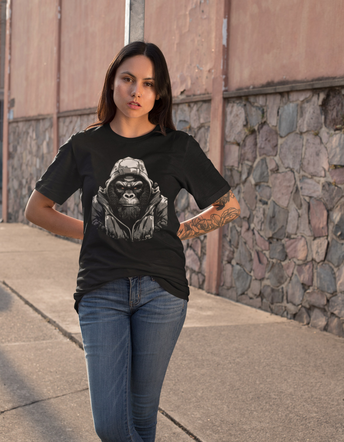 Gorilla Oversized T-Shirts for Women