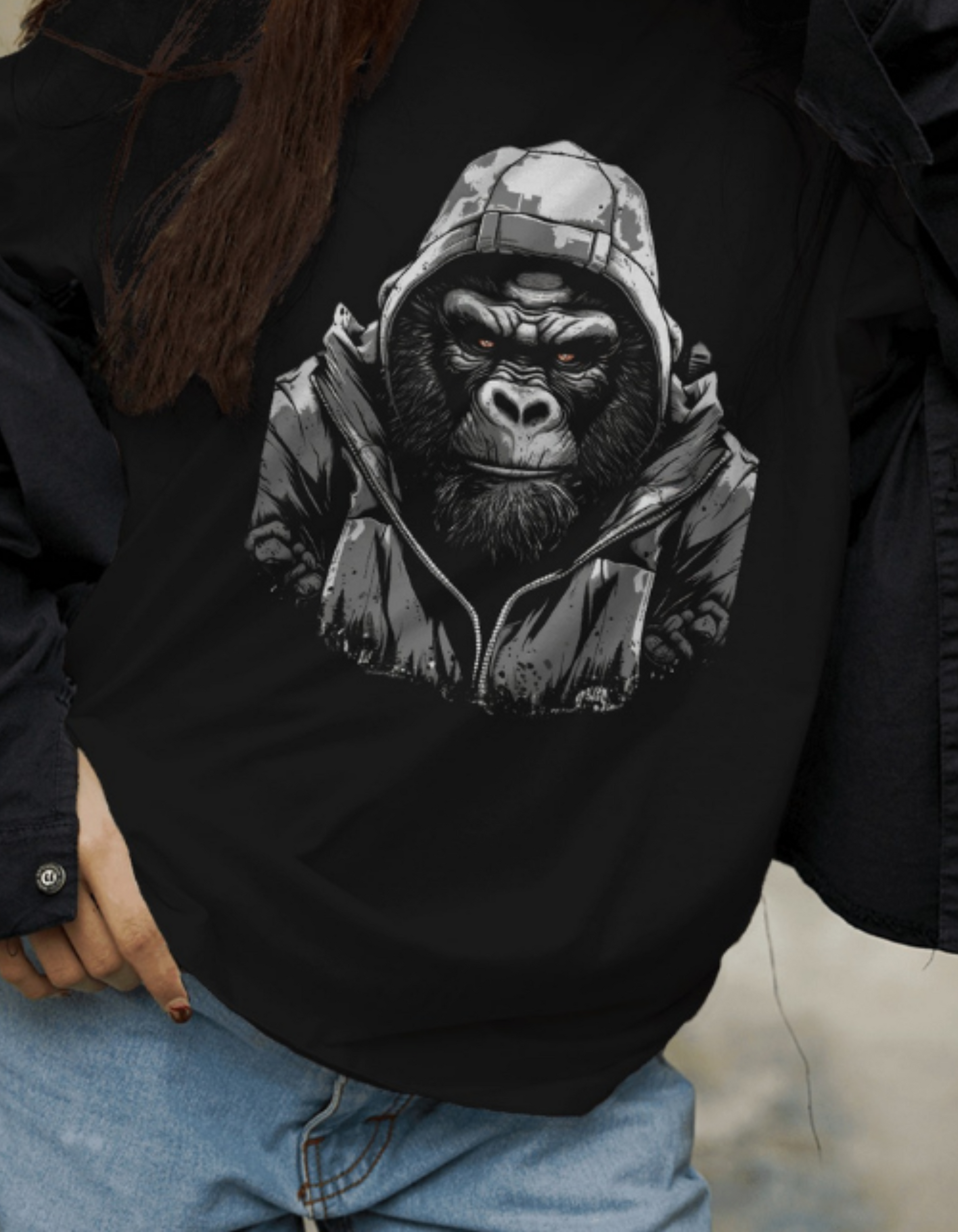 Gorilla Oversized T-Shirts for Women