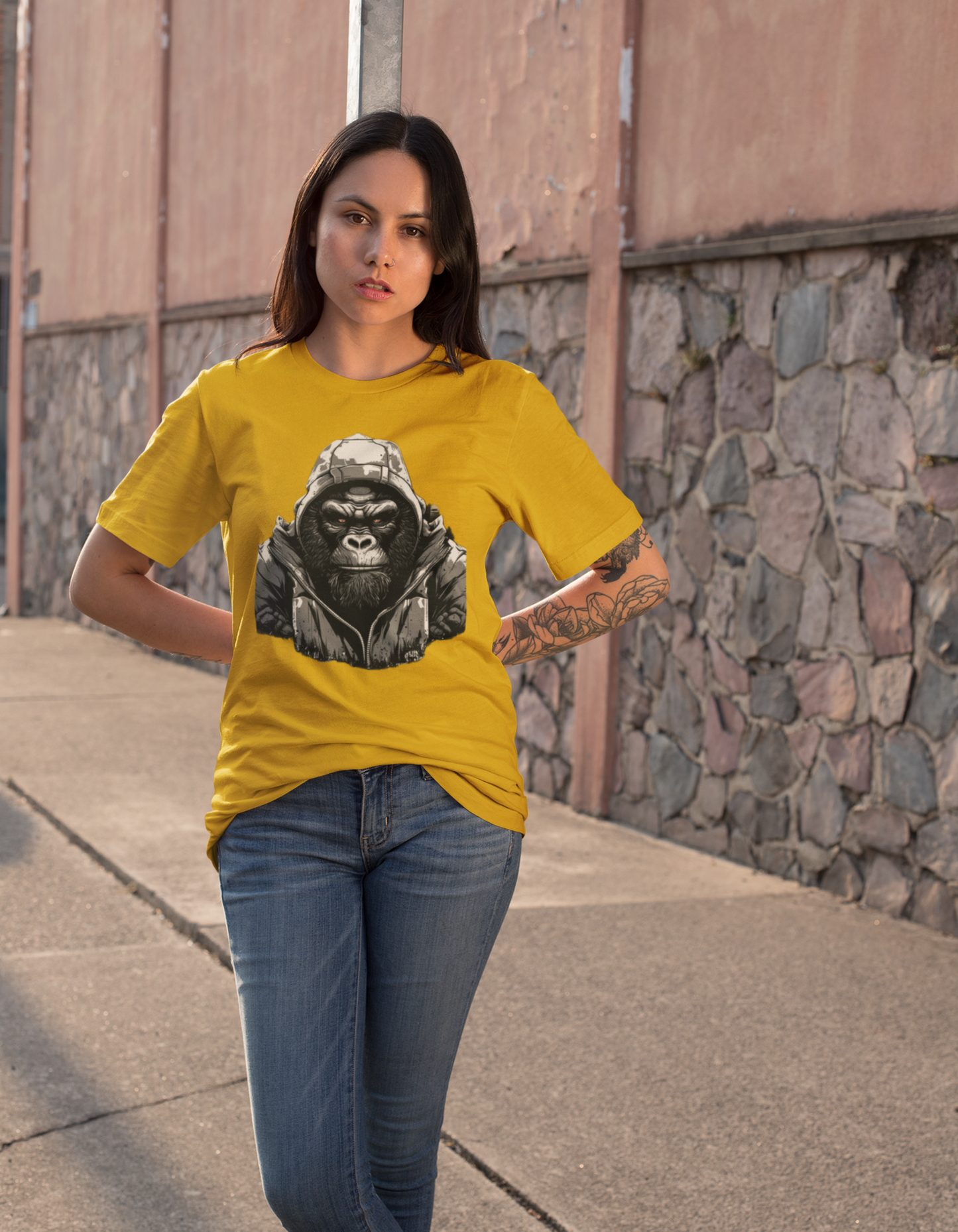 Gorilla Oversized T-Shirts for Women