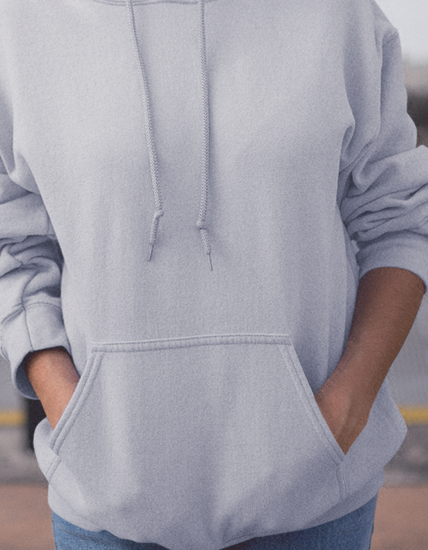 Grey Melange Hooded Sweatshirt for Women