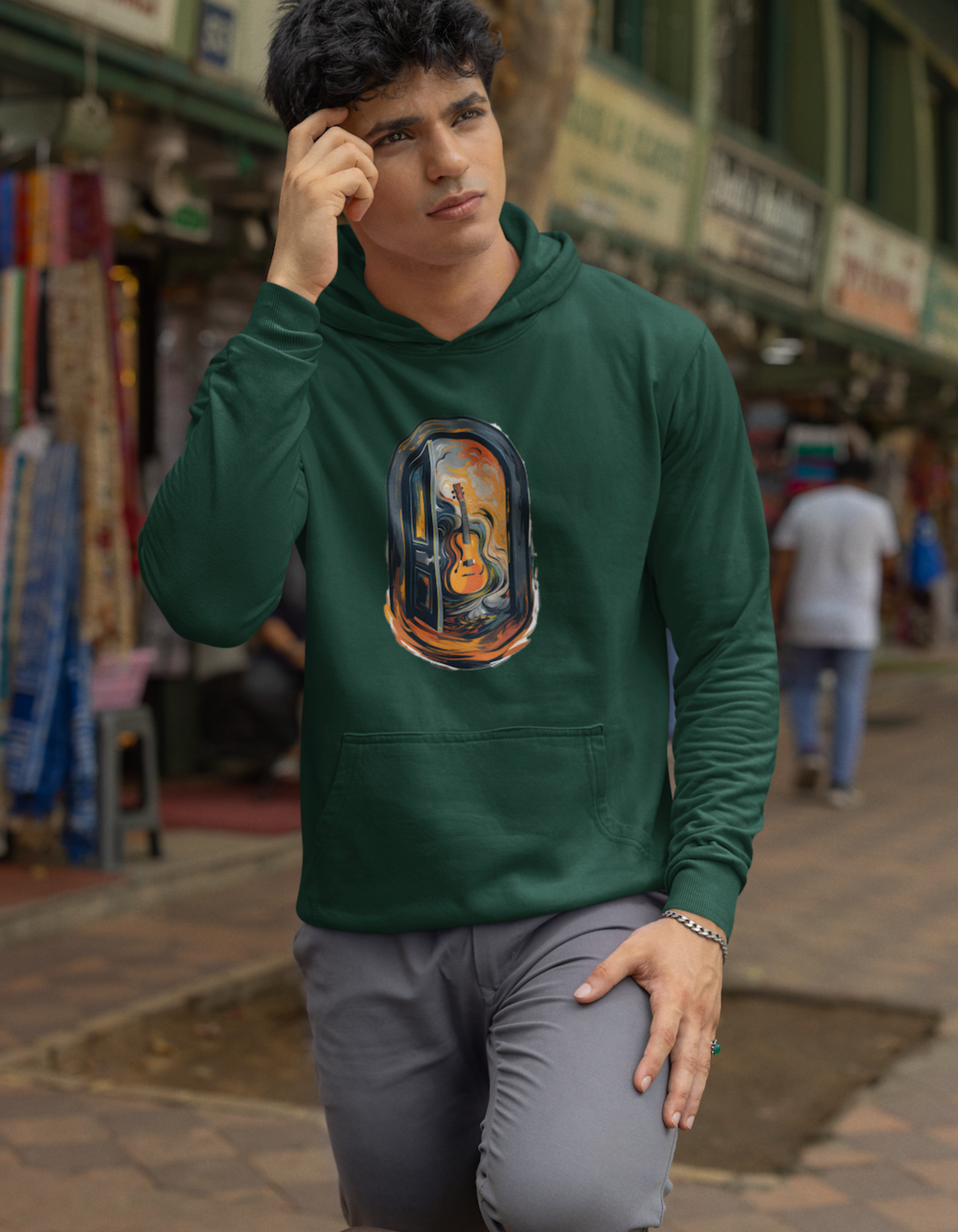 Guitar Hooded Sweatshirts for Men