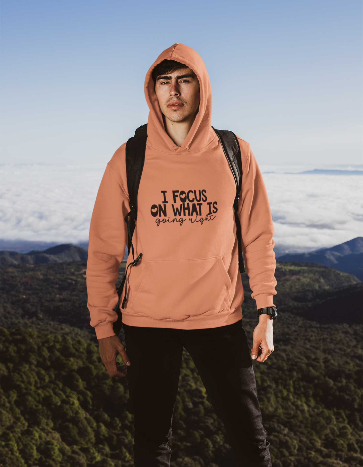 I Focus on What is Right Hooded Sweatshirts for Men