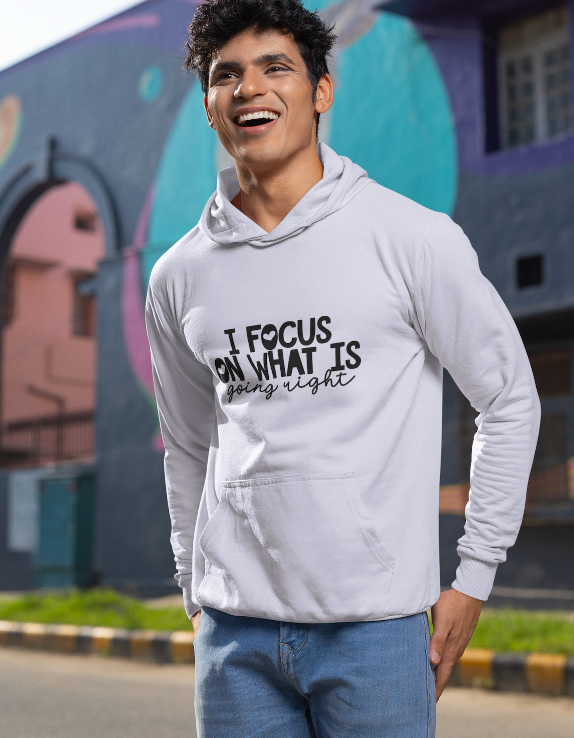 I Focus on What is Right Hooded Sweatshirts for Men