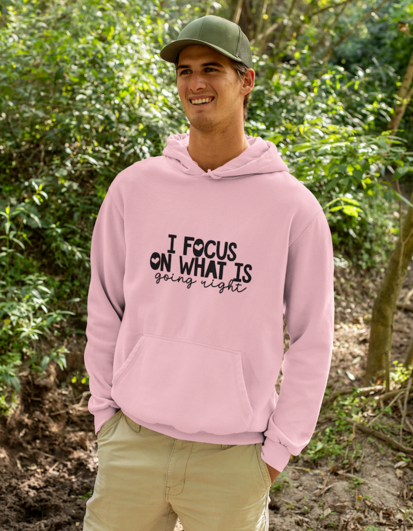 I Focus on What is Right Hooded Sweatshirts for Men