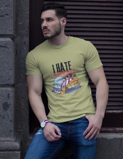 I Hate Morning: Garfield T-Shirt for Men