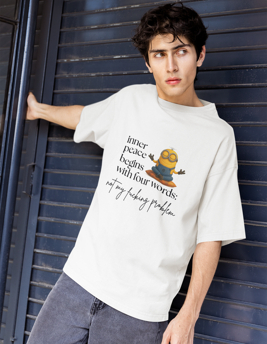 Inner Peace Minion Oversized T-Shirt for Men
