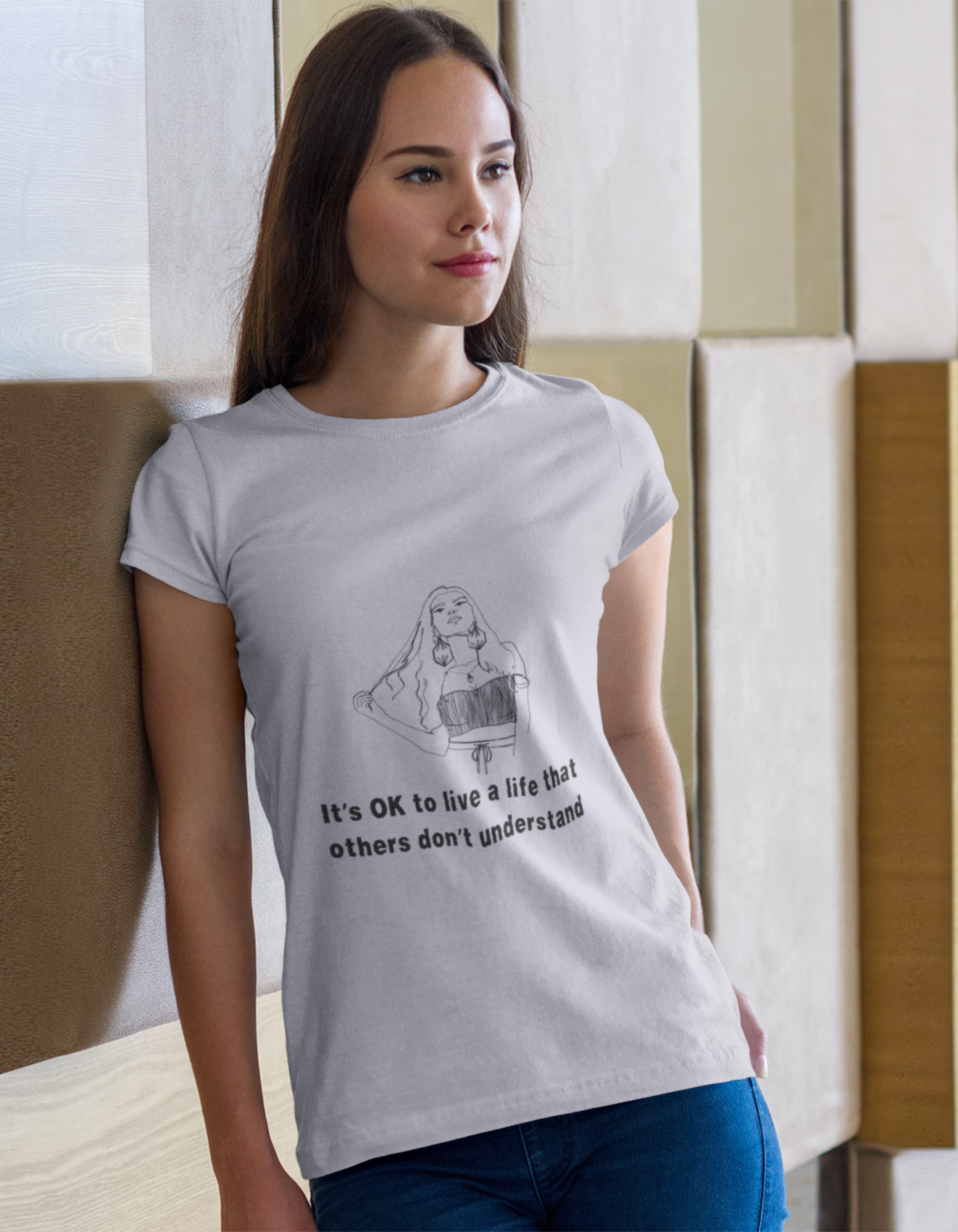 Its Ok To Live a Life that others Don't Understand Supima T-Shirts for Women