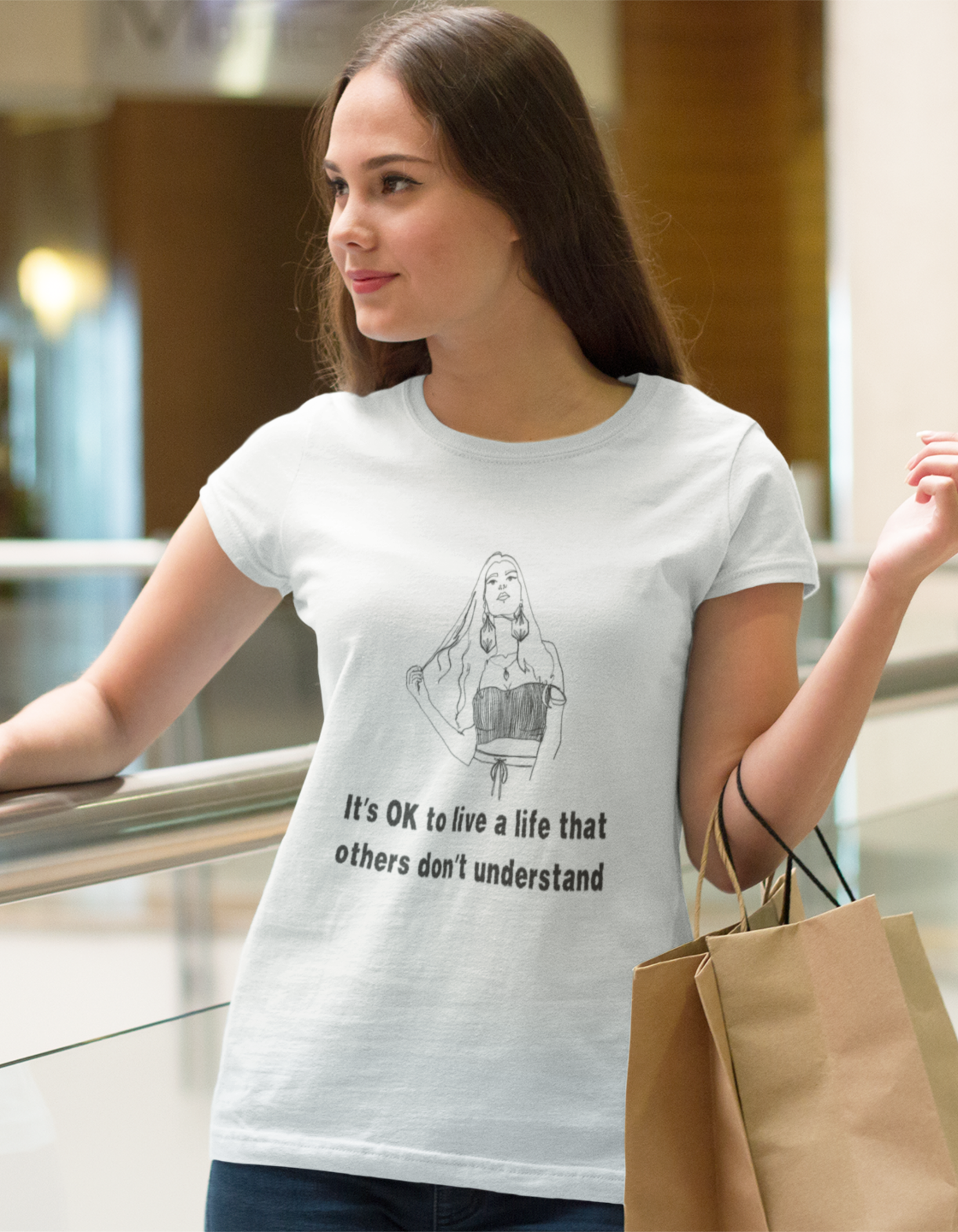 Its Ok To Live a Life that others Don't Understand Supima T-Shirts for Women