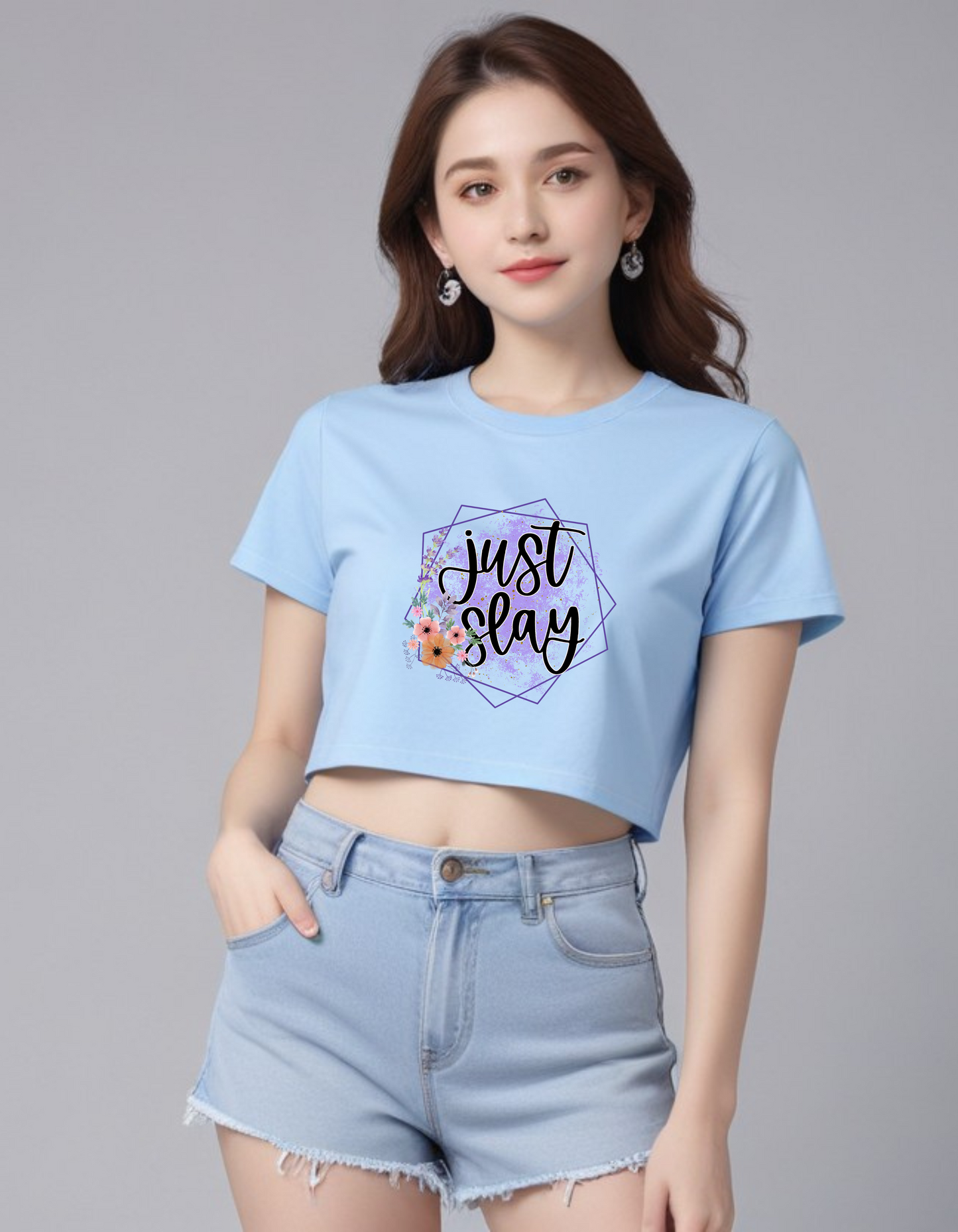 Just Slay Crop Tops for Women