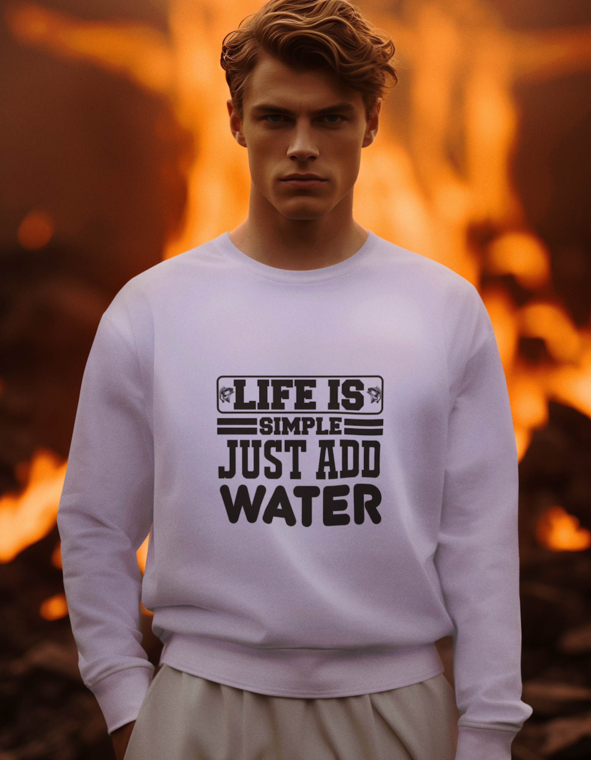 Life is Simple Just Add Water Sweatshirts for Men