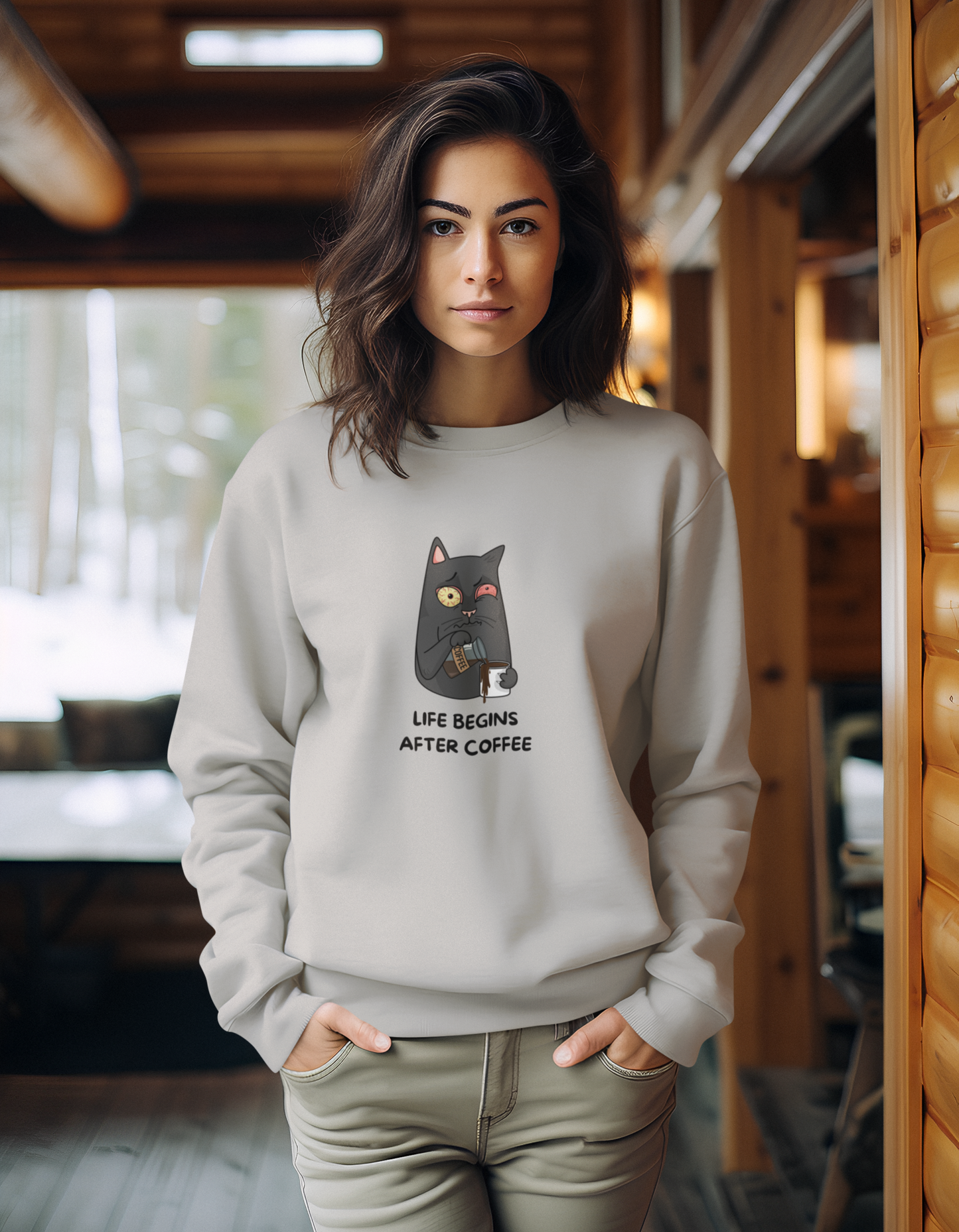 Life Begins After Coffee Sweatshirts for Women