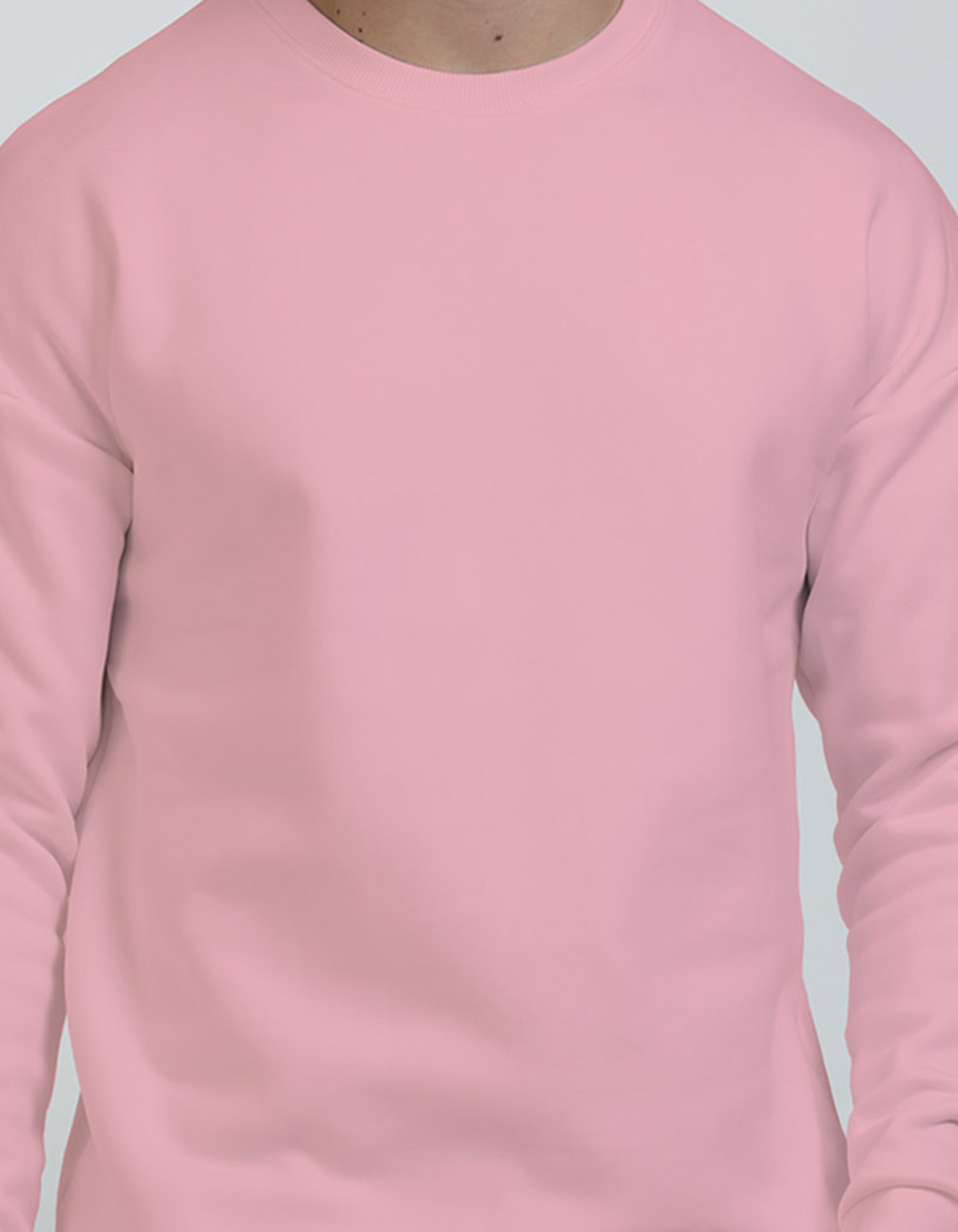 Oversized Light Baby Pink Sweatshirts for Men