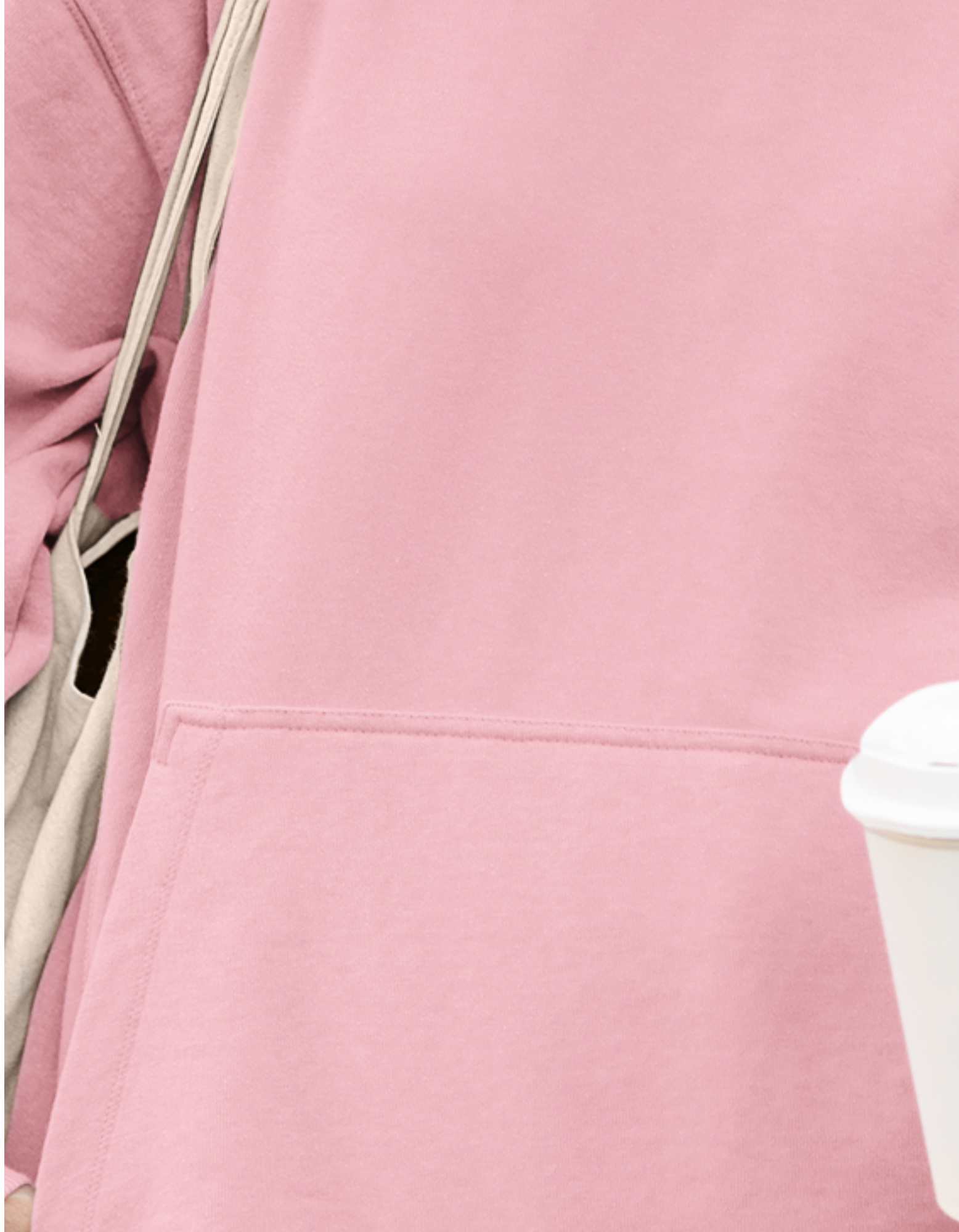 Light Baby Pink Oversized Hooded Sweatshirt for Women