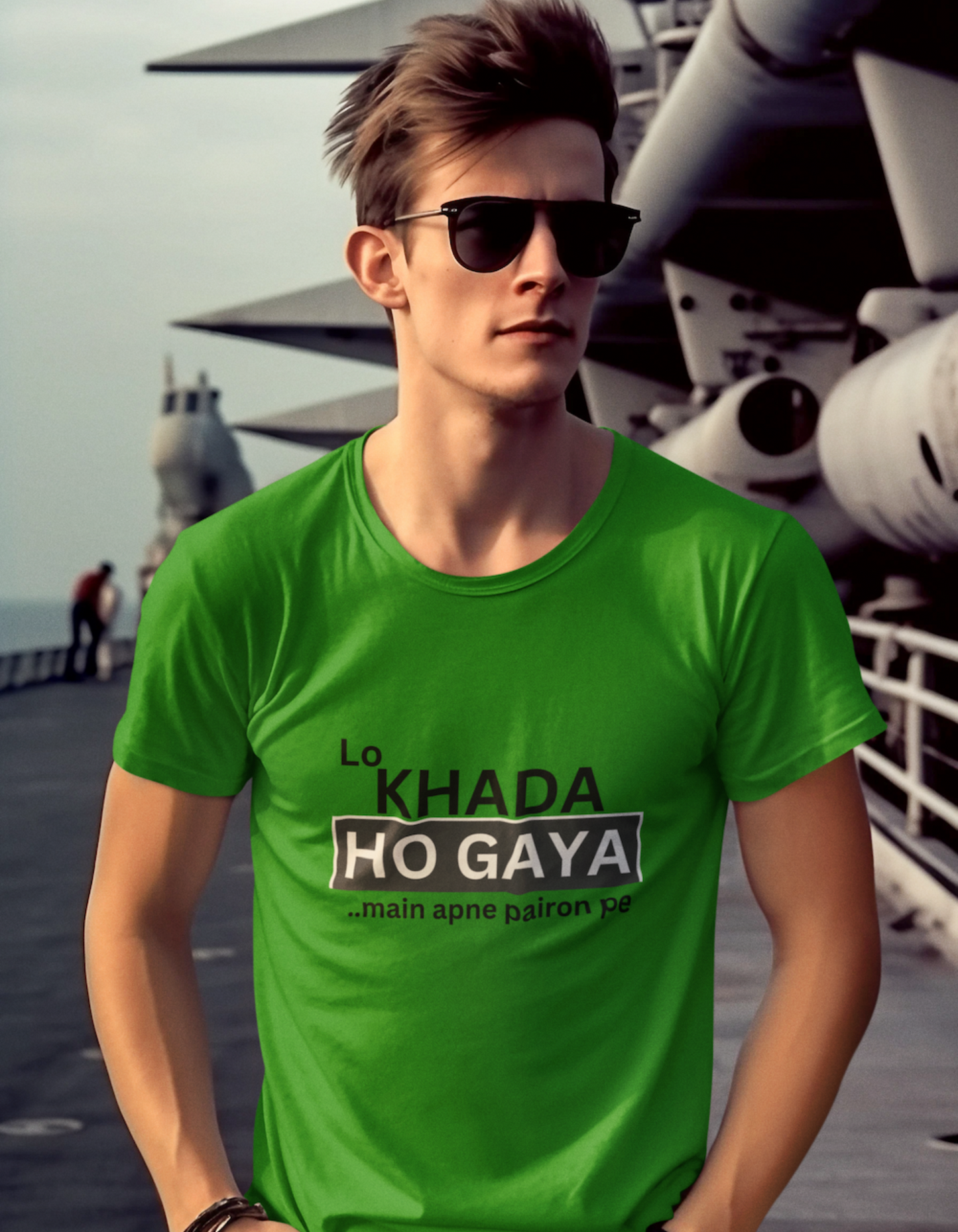 Lo Khada ho Gaya... main Apne Pairon pe T-Shirts for Men