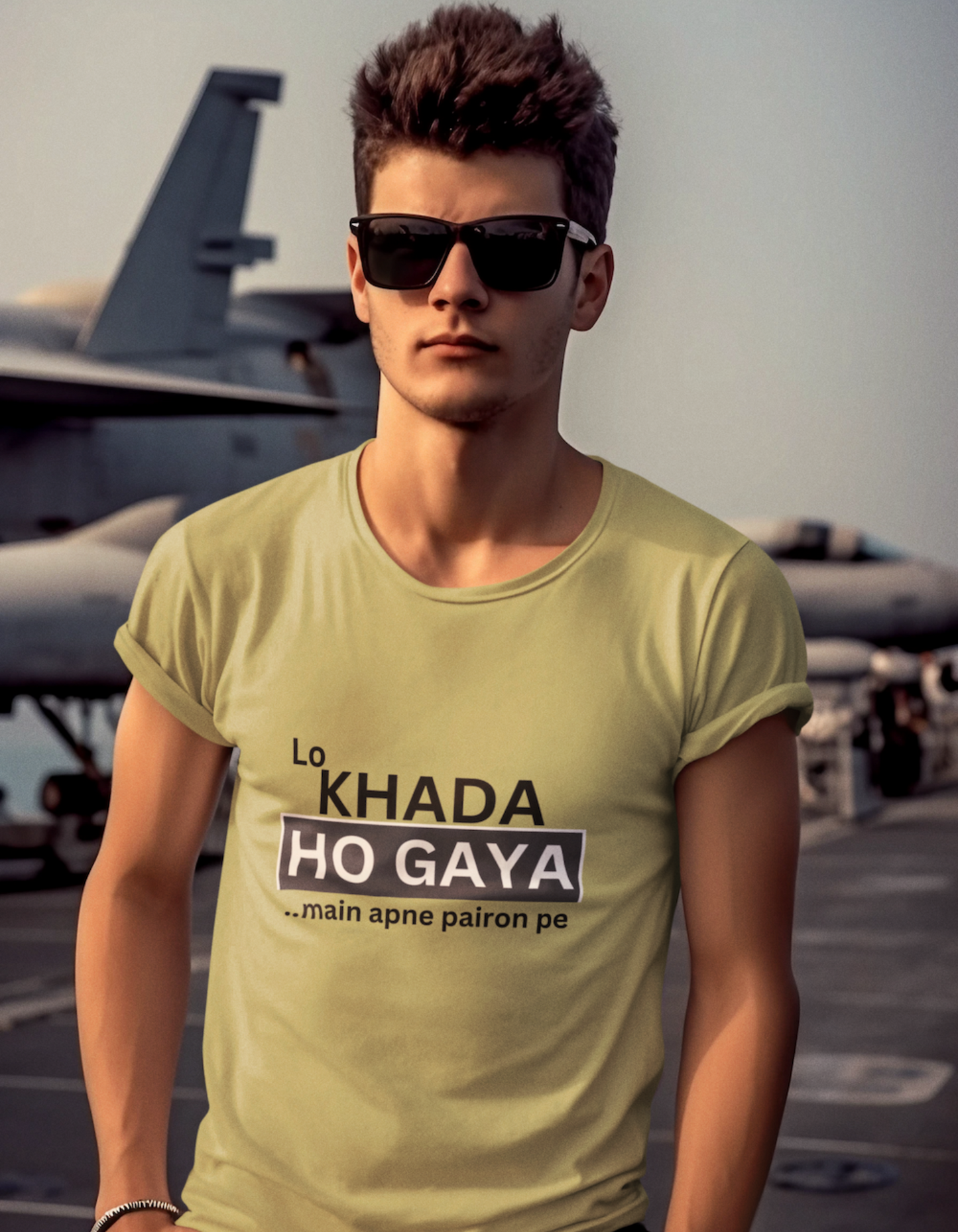 Lo Khada ho Gaya... main Apne Pairon pe T-Shirts for Men